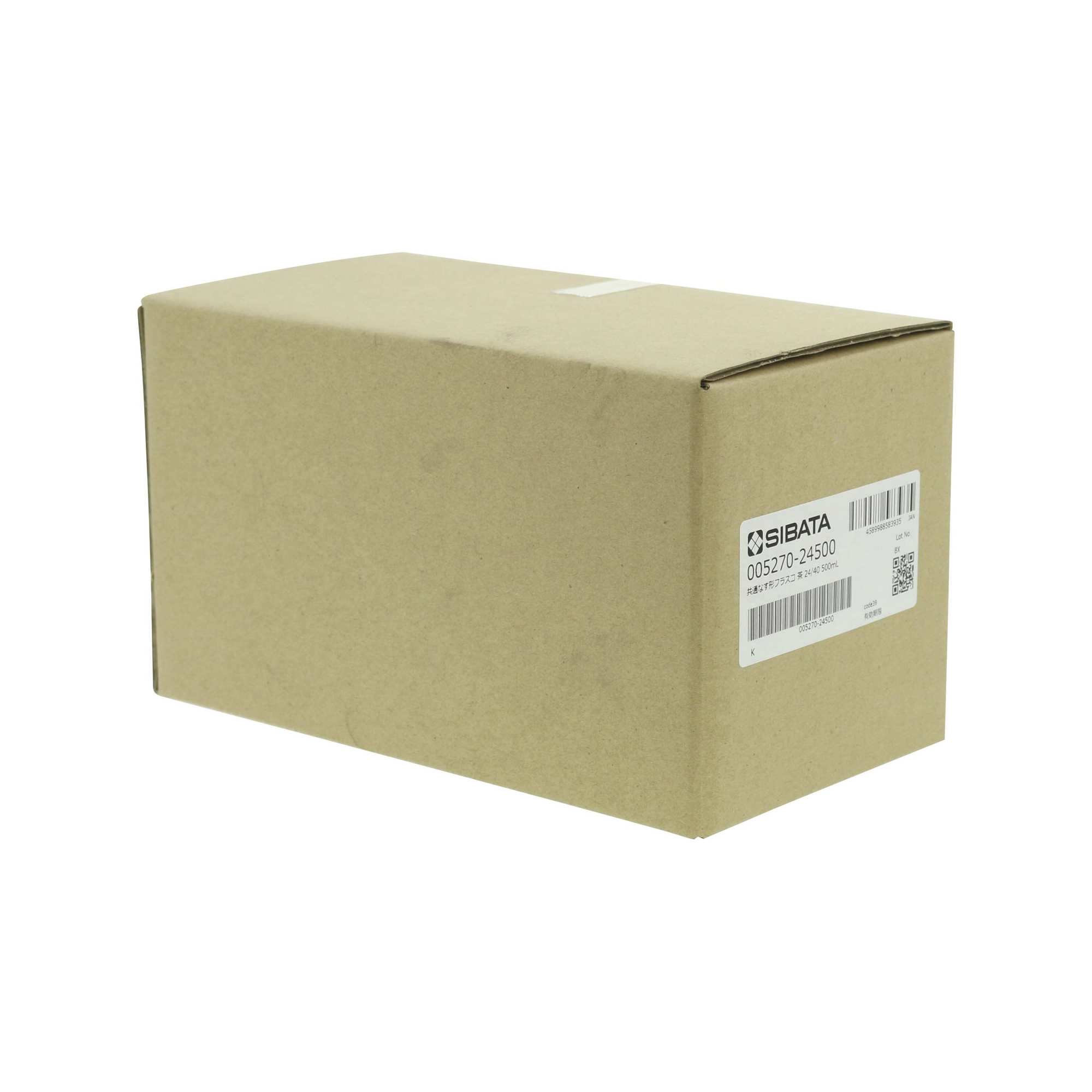 共通摺合なす形フラスコ 茶褐色 24/40 500mL