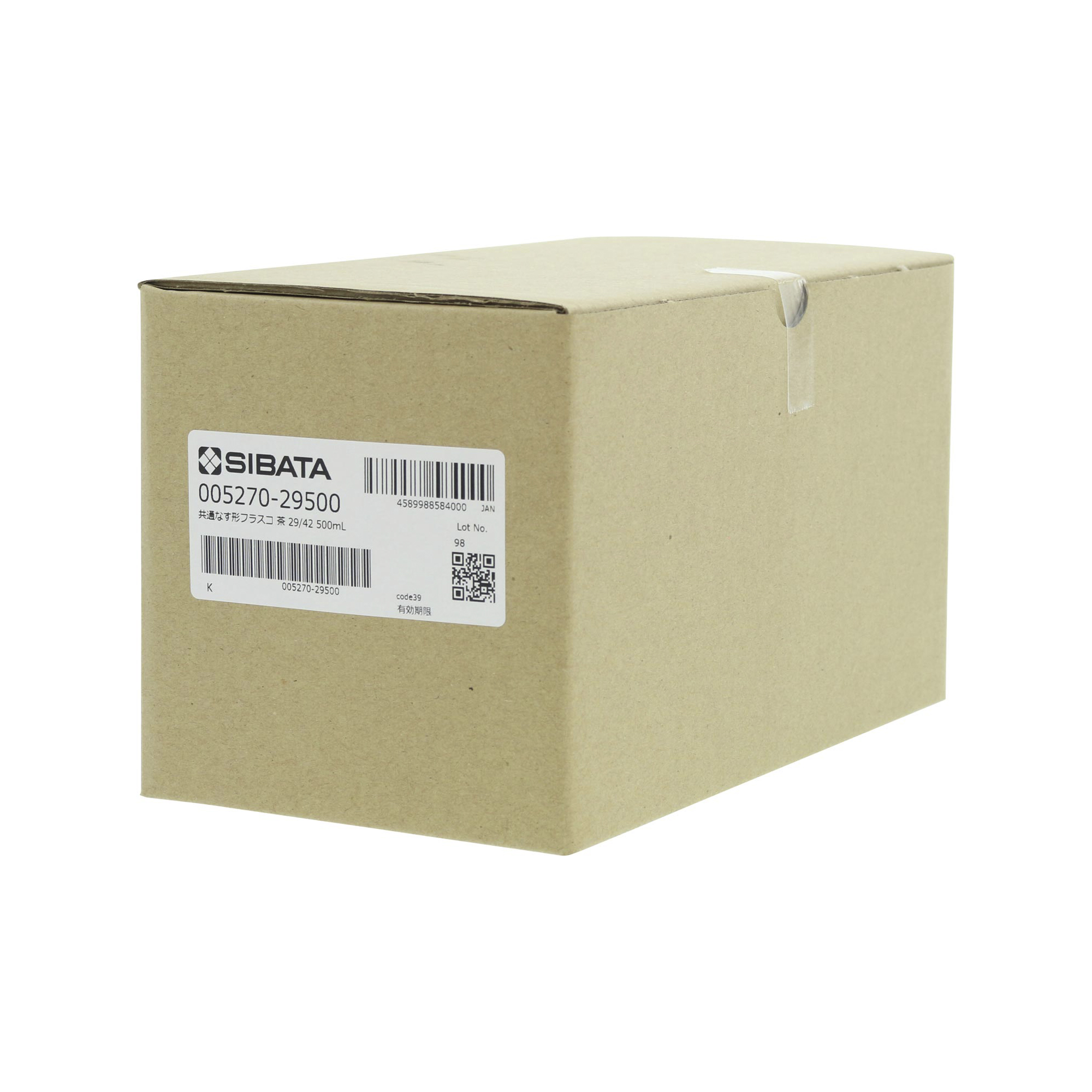 共通摺合なす形フラスコ 茶褐色 29/42 500mL