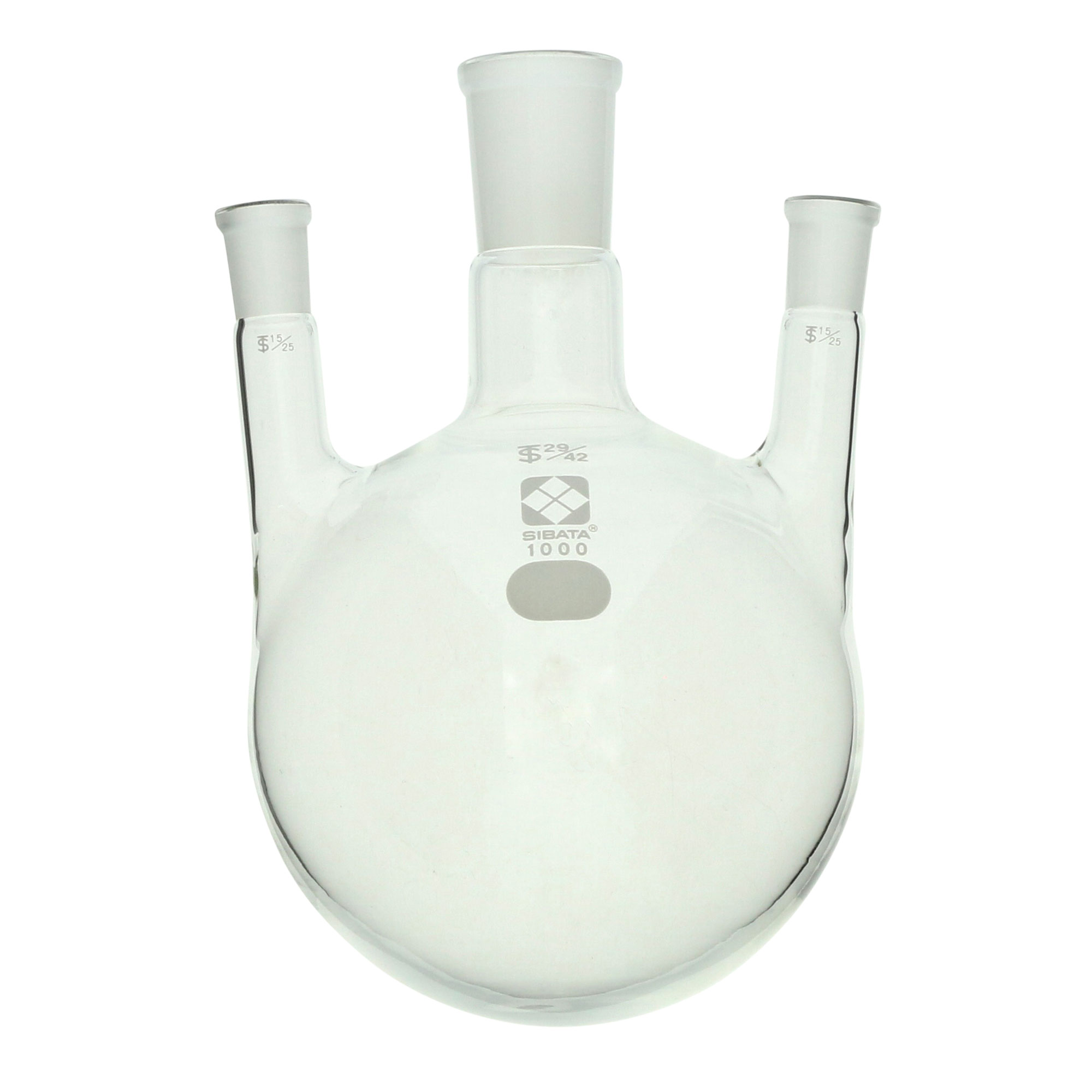 共通摺合三口丸底フラスコ 29/42-15/25 1000mL