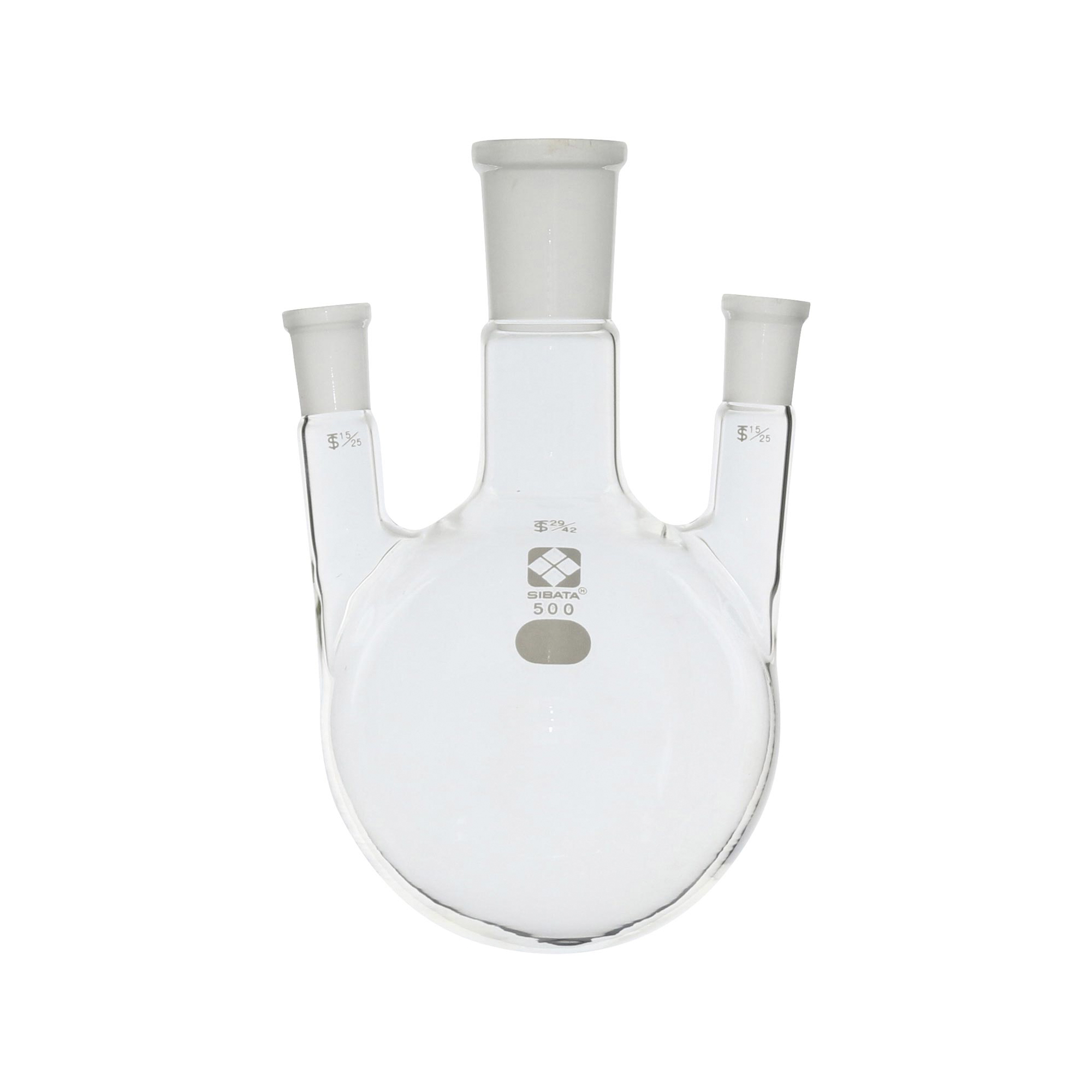 共通摺合三口丸底フラスコ 29/42-15/25 500mL