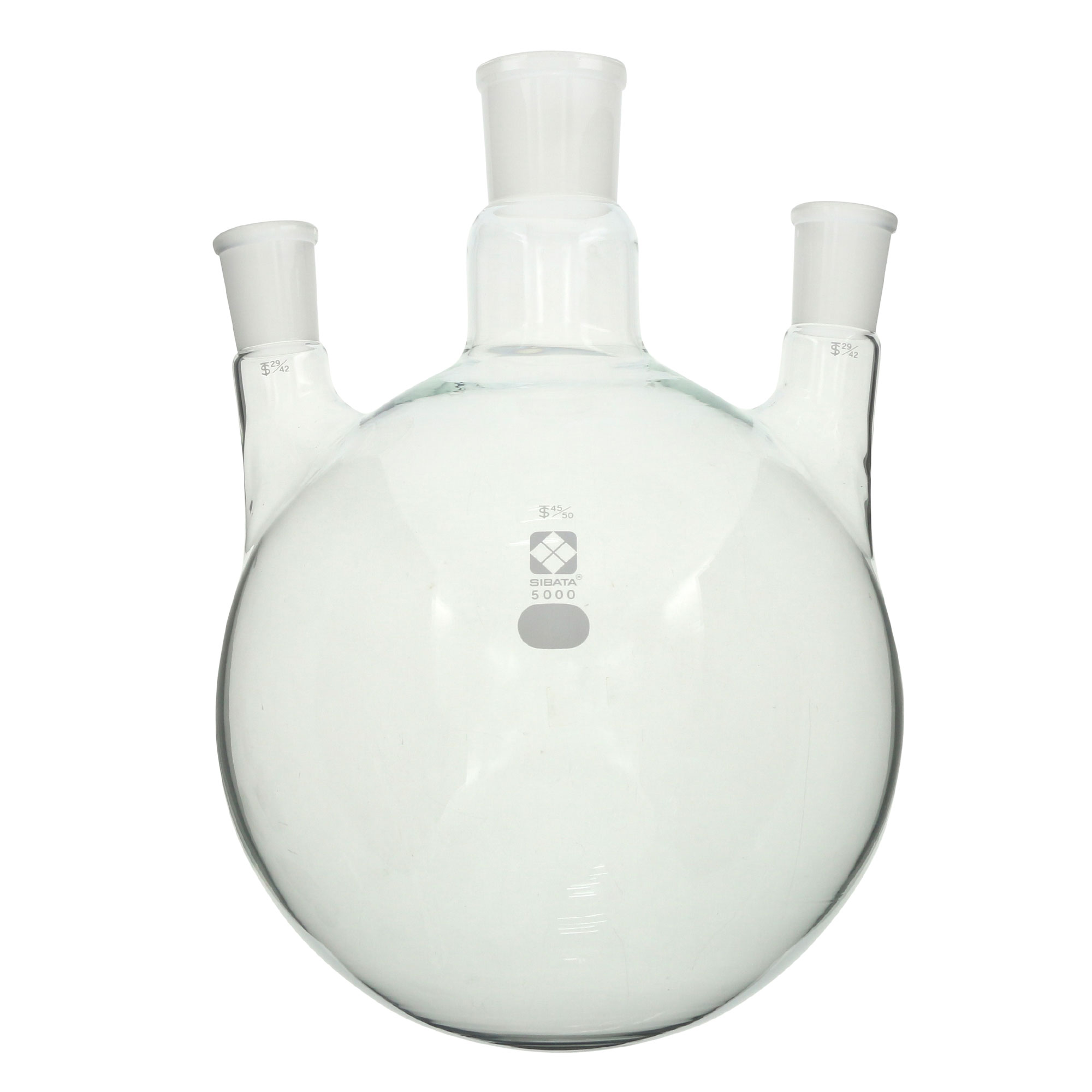 共通摺合三口丸底フラスコ 45/50-29/42 5000mL