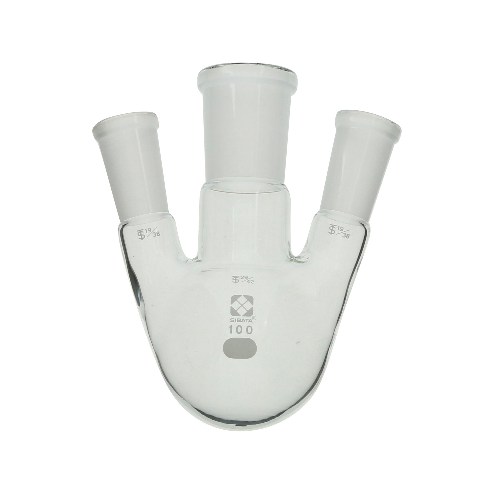 共通摺合三口丸底フラスコ 29/42-19/38 100mL