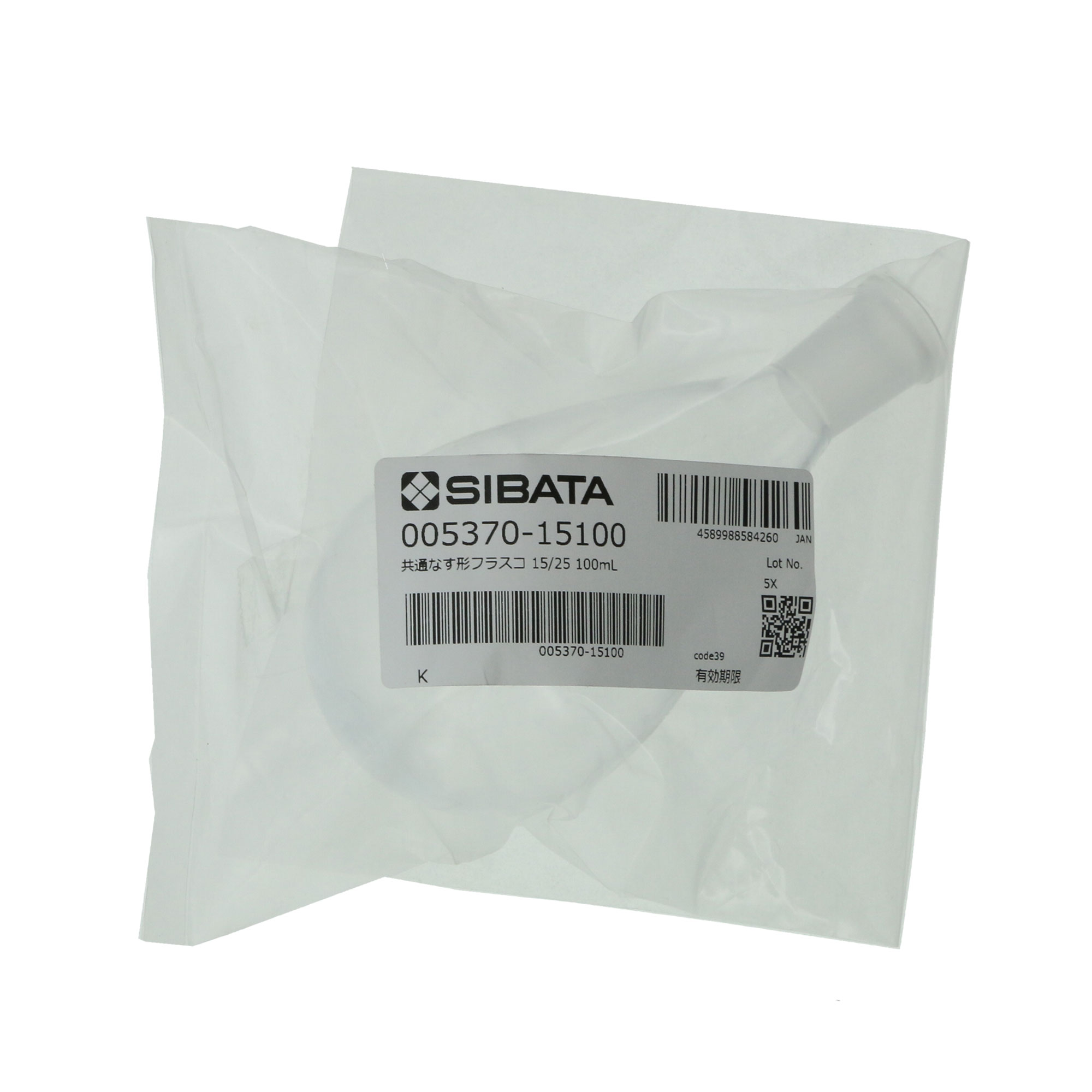 共通摺合なす形フラスコ 15/25 100mL