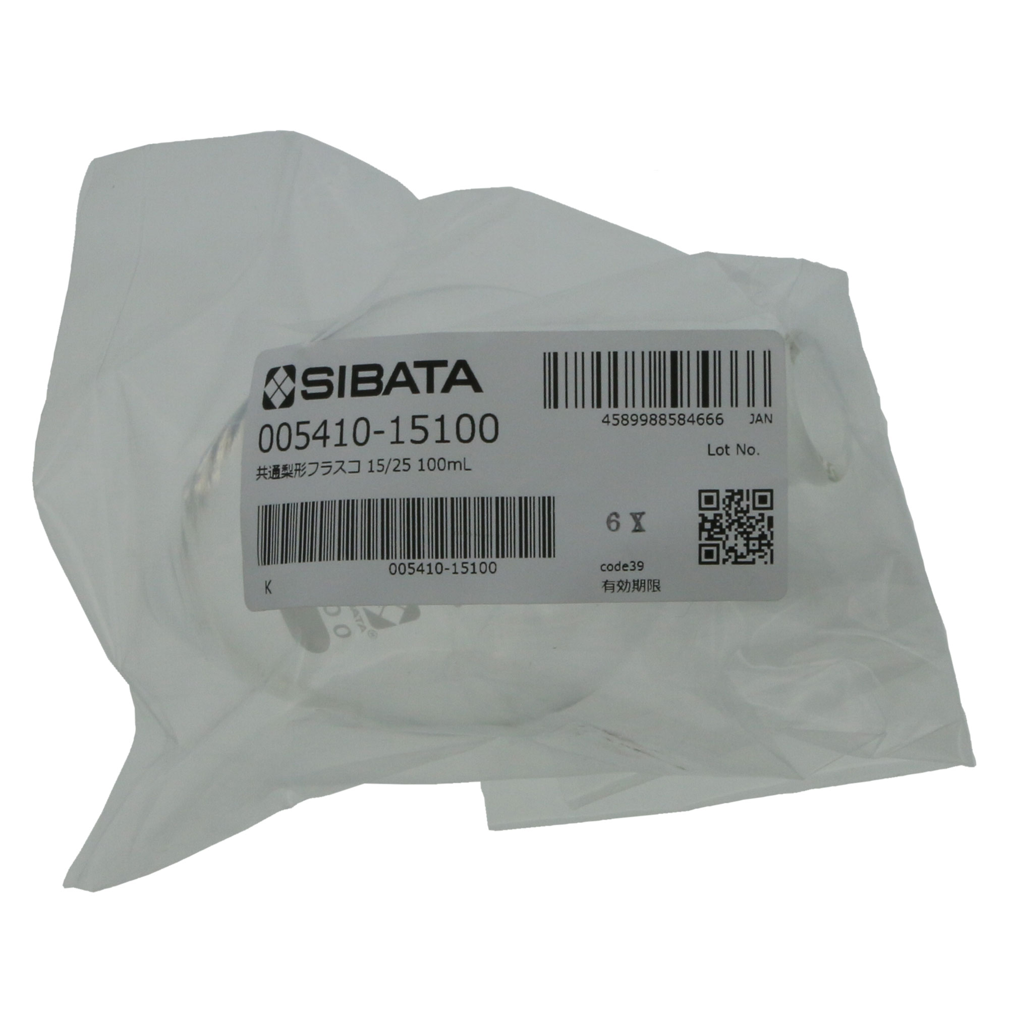 共通摺合梨形フラスコ 15/25 100mL