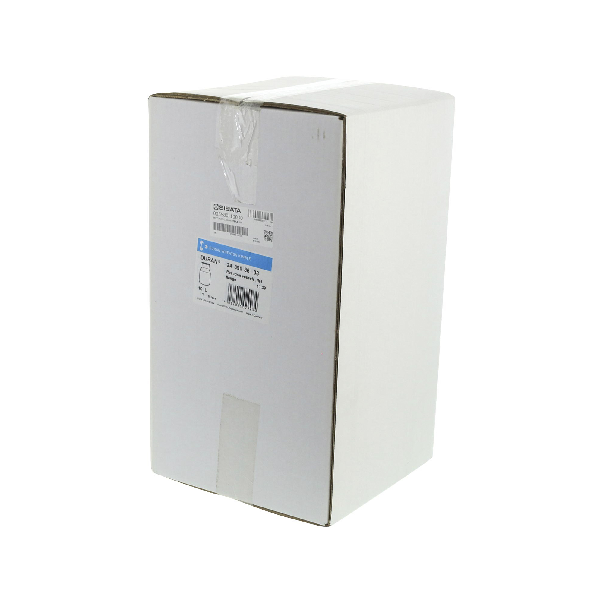 セパラブルフラスコ 円筒形 バンド式 DURANタイプ 150mm 10000mL