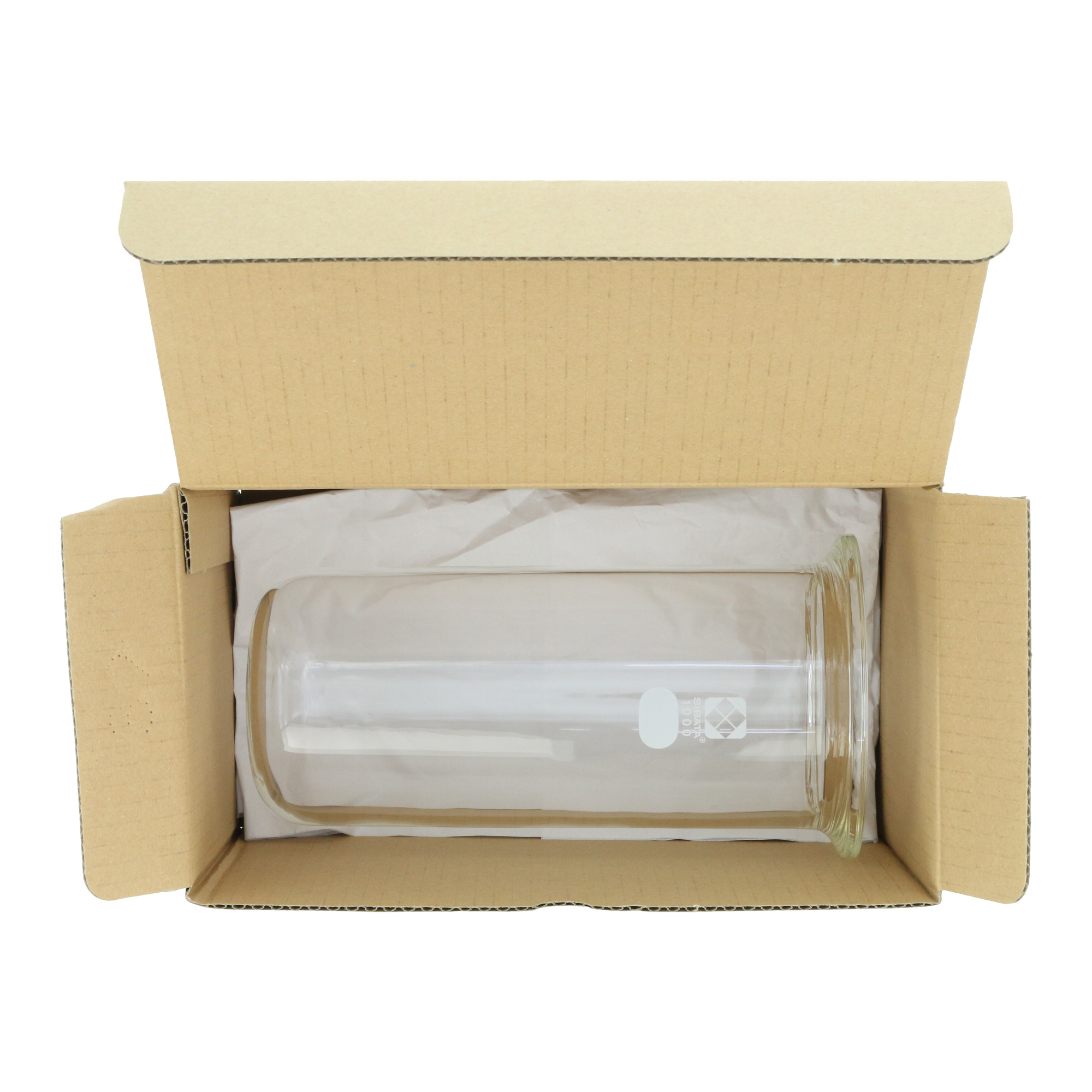 セパラブルフラスコ 円筒形 バンド式 85mm 1000mL