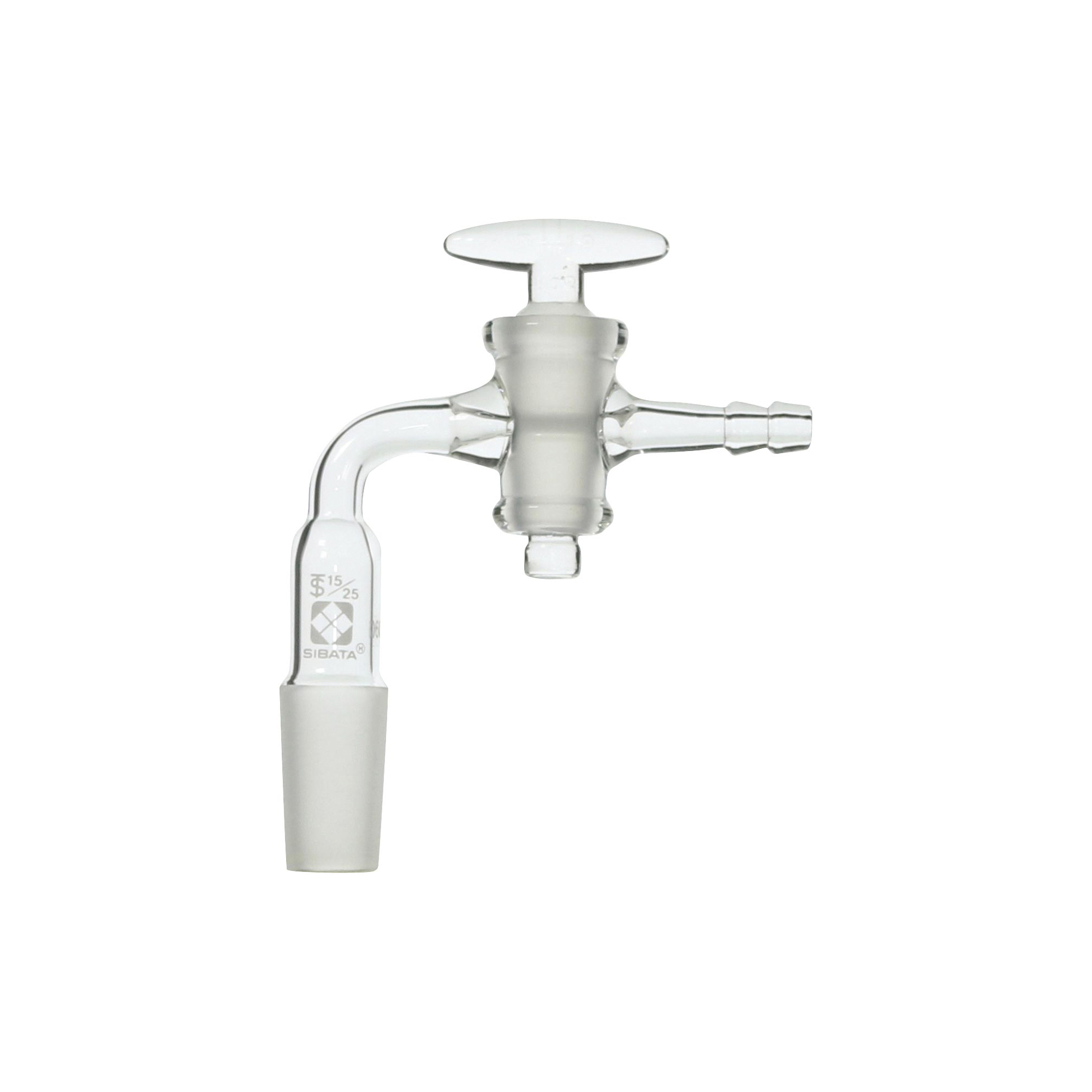 共通摺合排気管 曲管 ガラスコック付 15/25