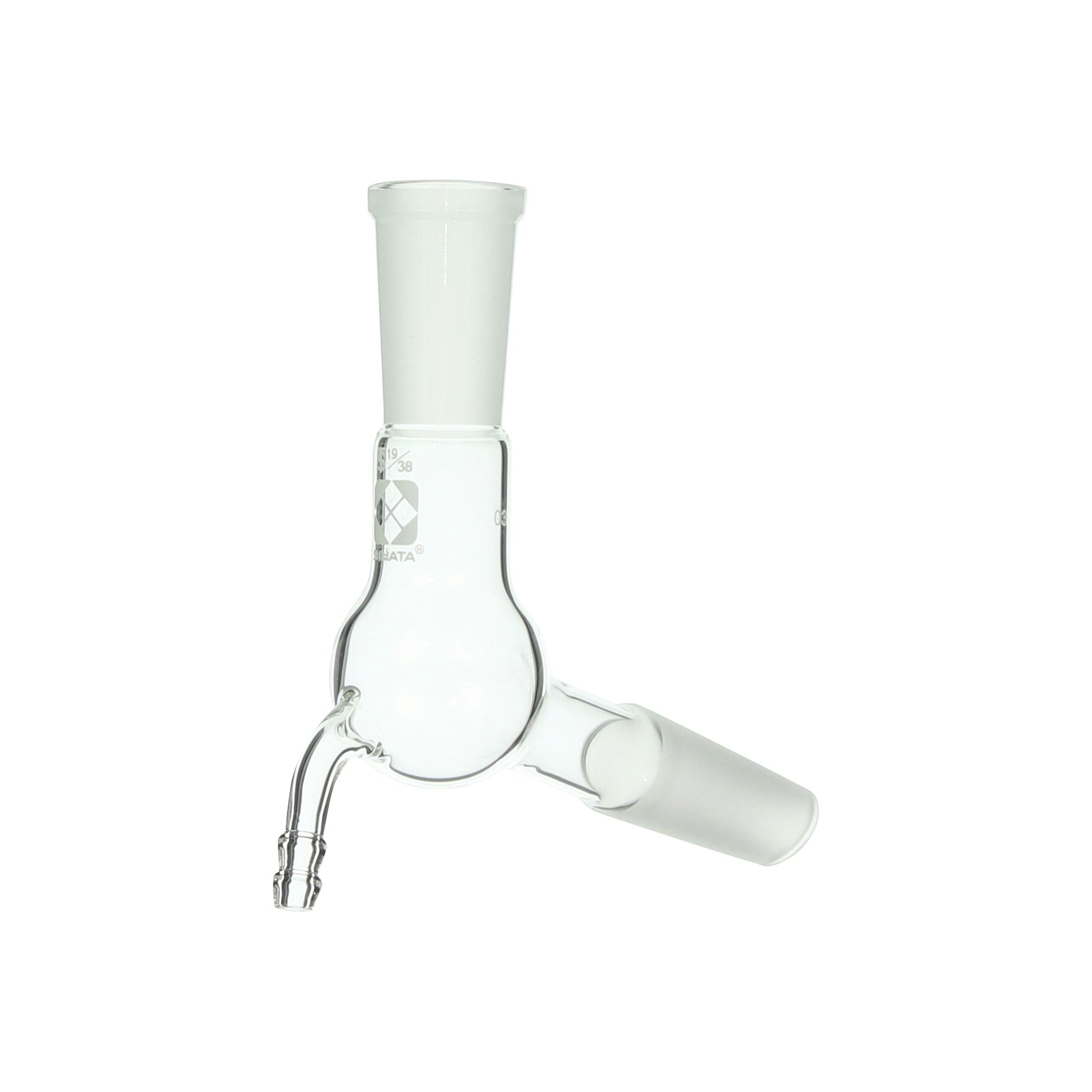 共通摺合減圧連結管 曲管球付 19/38-19/38