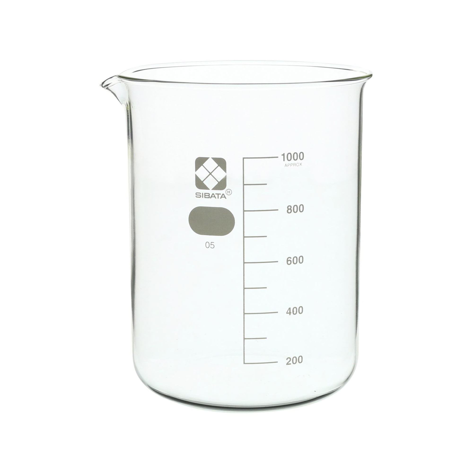 ビーカー 目安目盛付 1000mL 6入