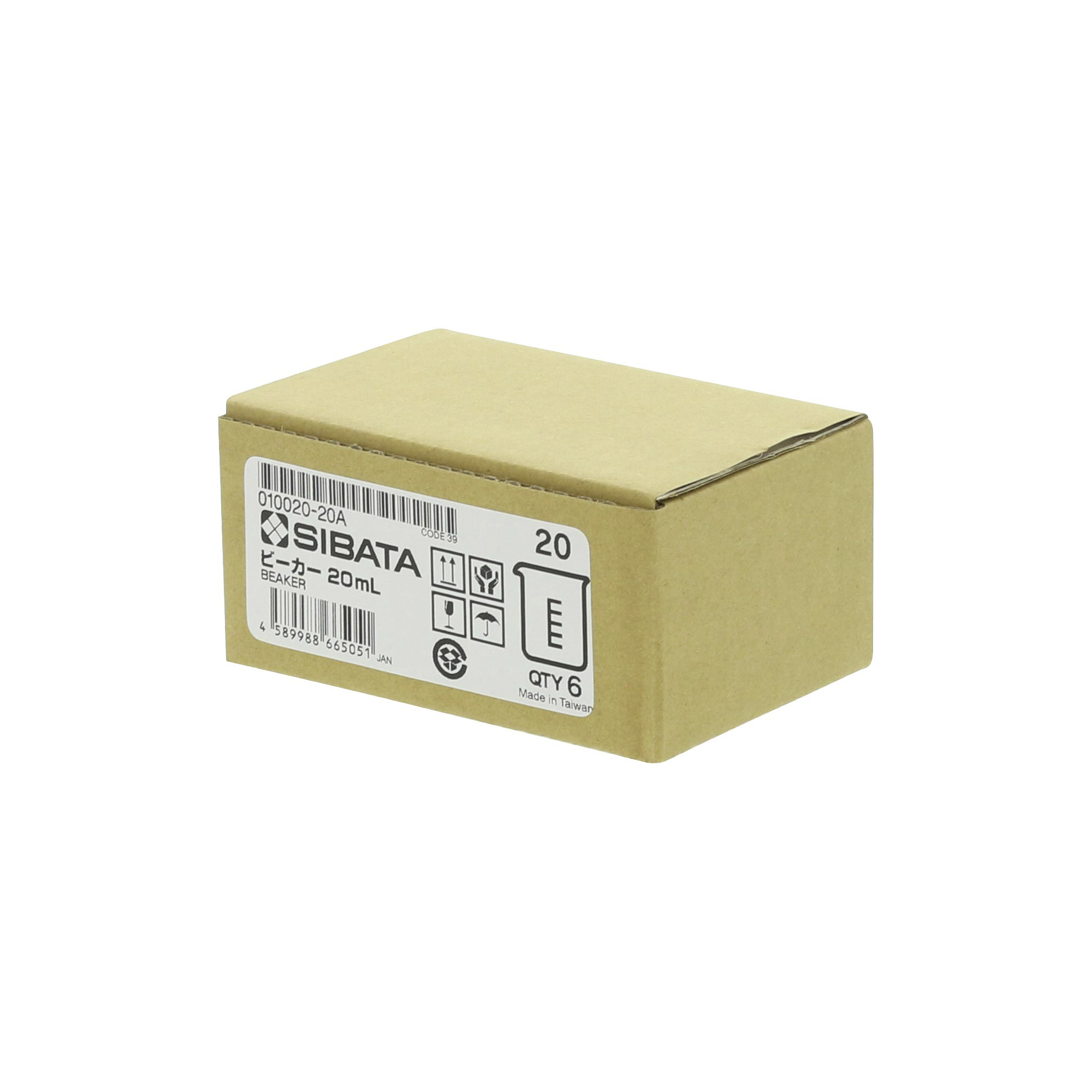 ビーカー 目安目盛付 20mL 6入
