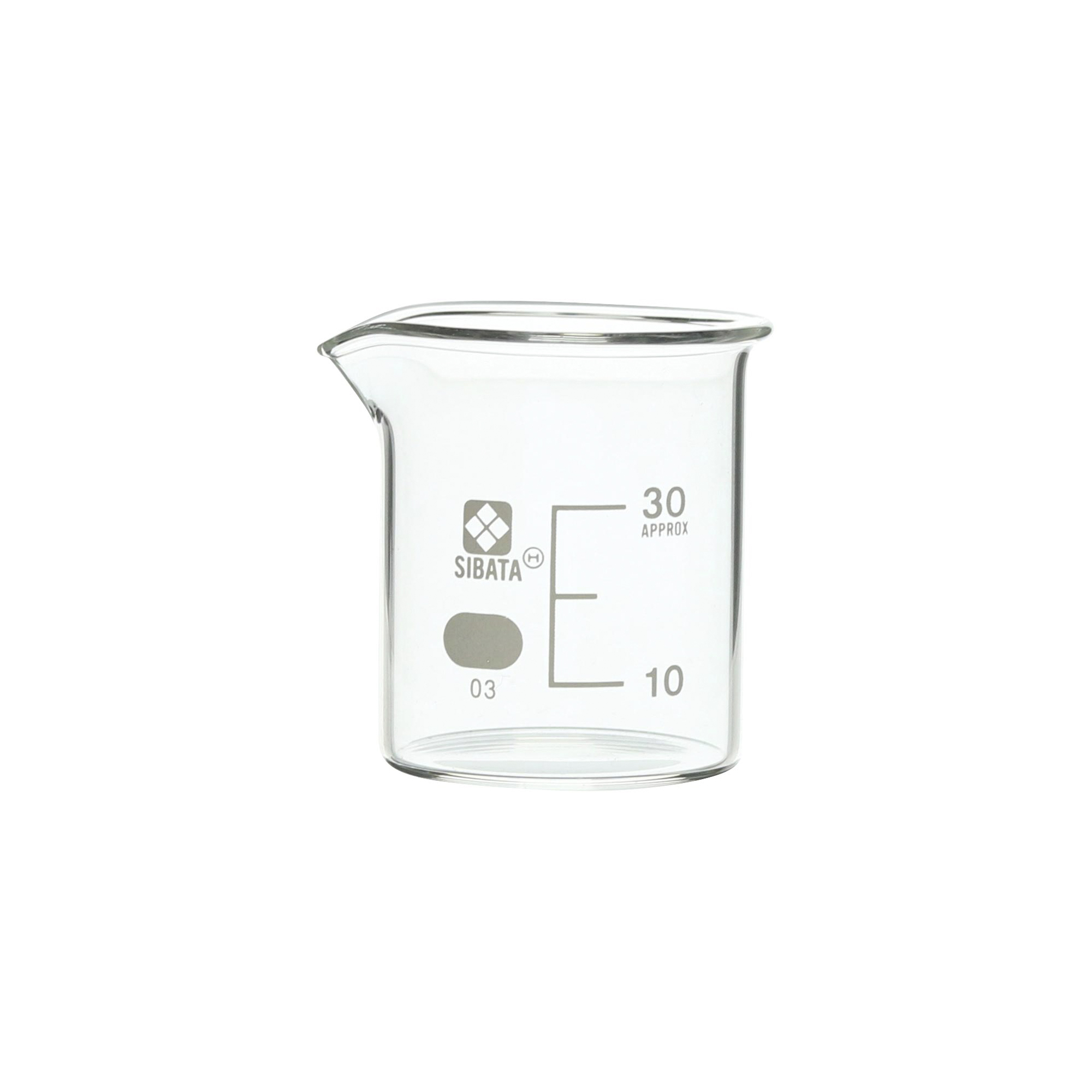 ビーカー 目安目盛付 30mL 6入