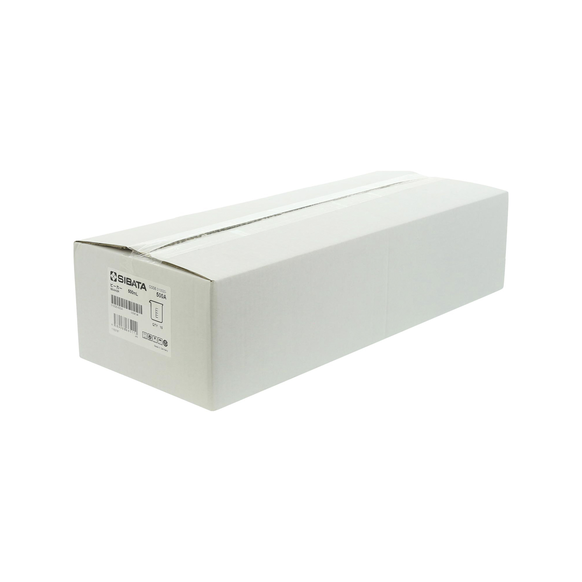ビーカー 目安目盛付 500mL 10入