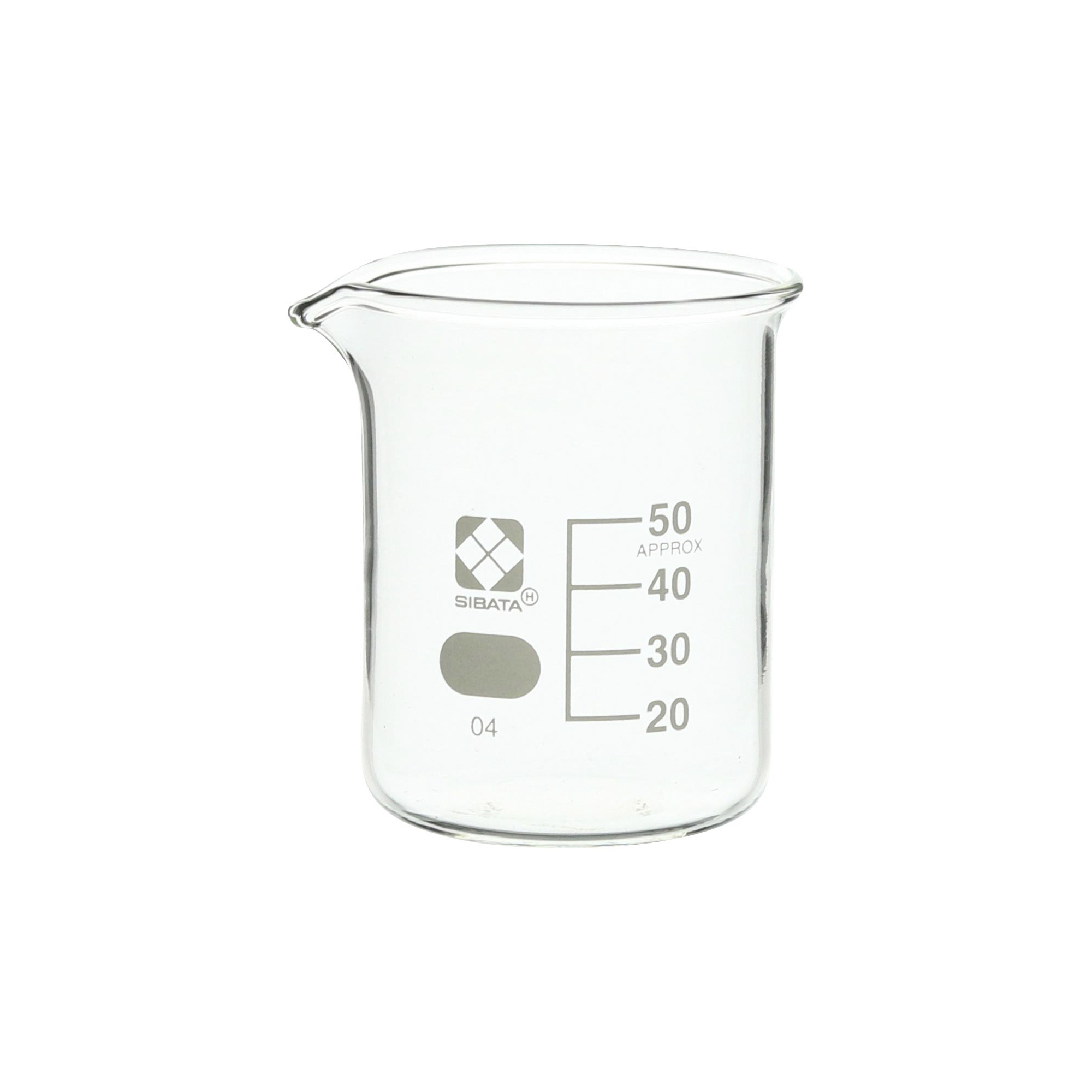 ビーカー 目安目盛付 50mL 10入