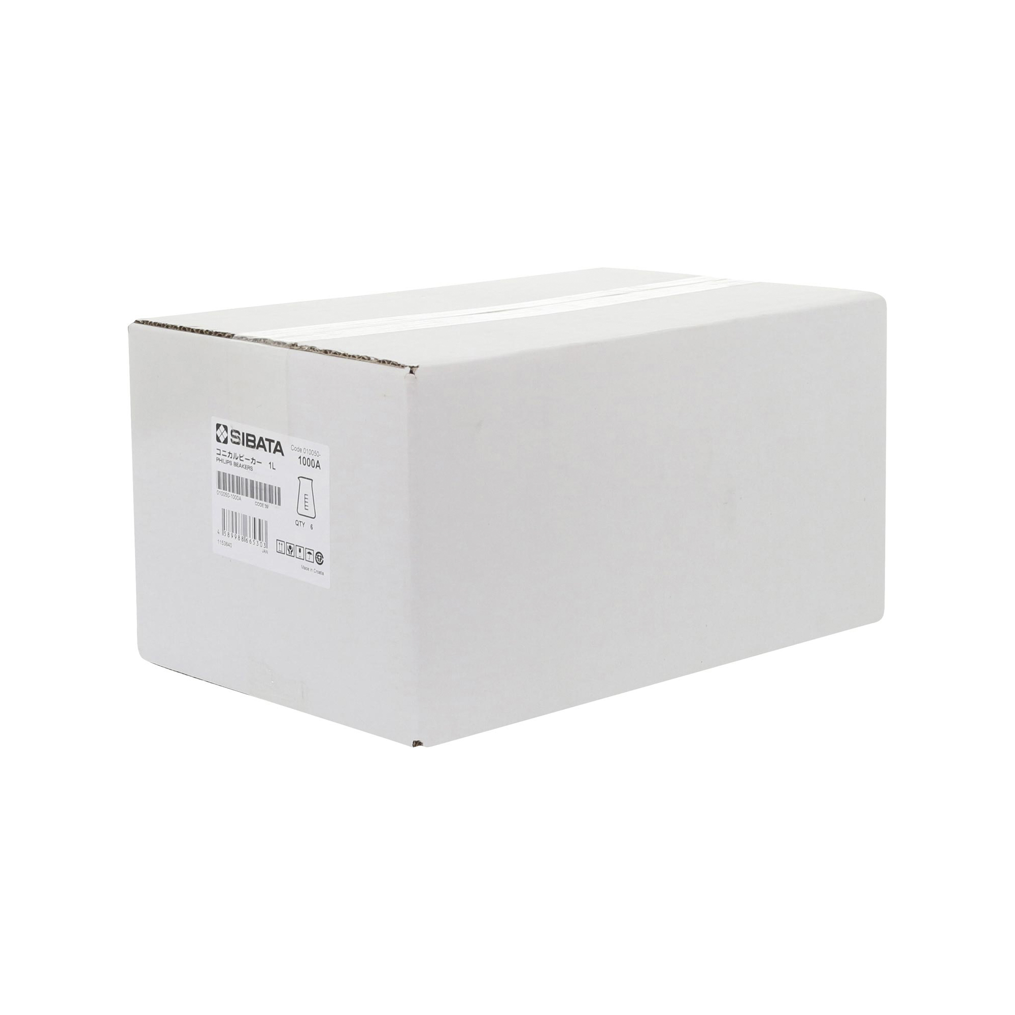 コニカルビーカー 目安目盛付 1000mL 6入