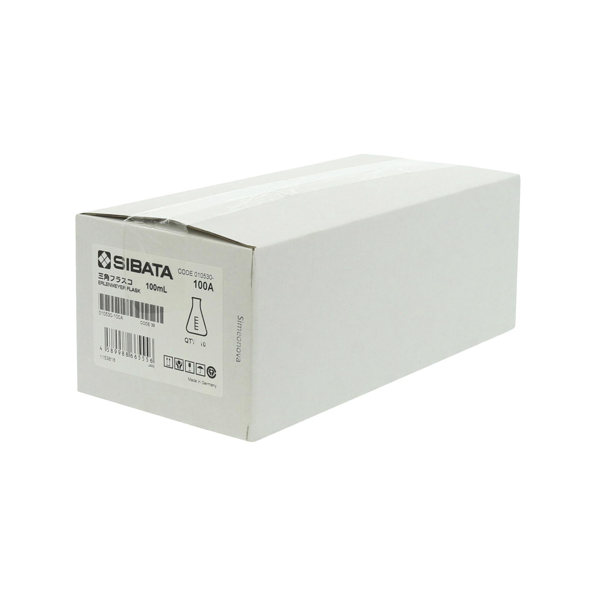 三角フラスコ 目安目盛付 100mL 10入