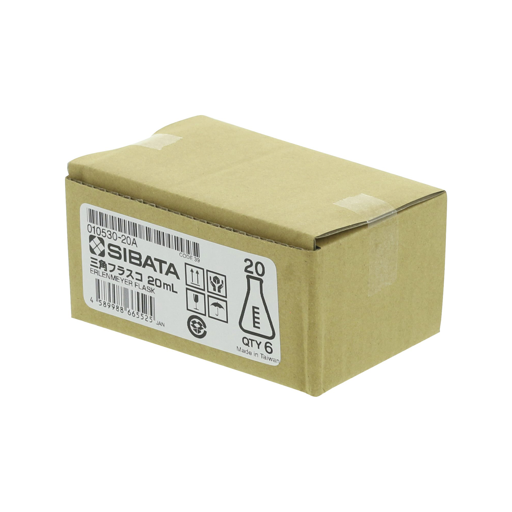 三角フラスコ 目安目盛付 20mL 6入