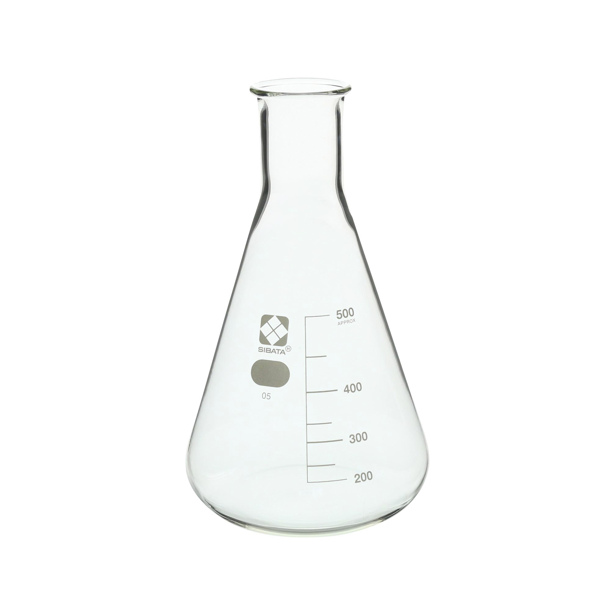 三角フラスコ 目安目盛付 500mL 10入