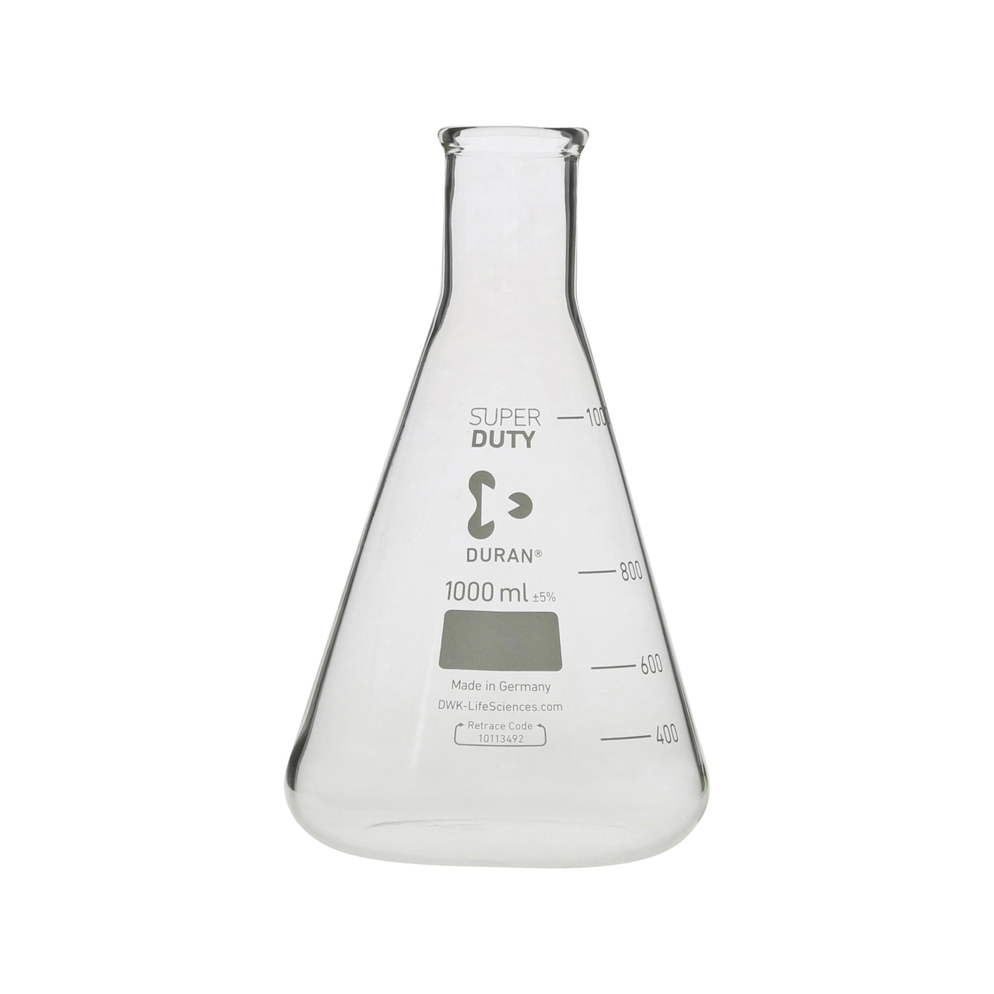 スーパー肉厚三角フラスコ 細口 1000mL 10入