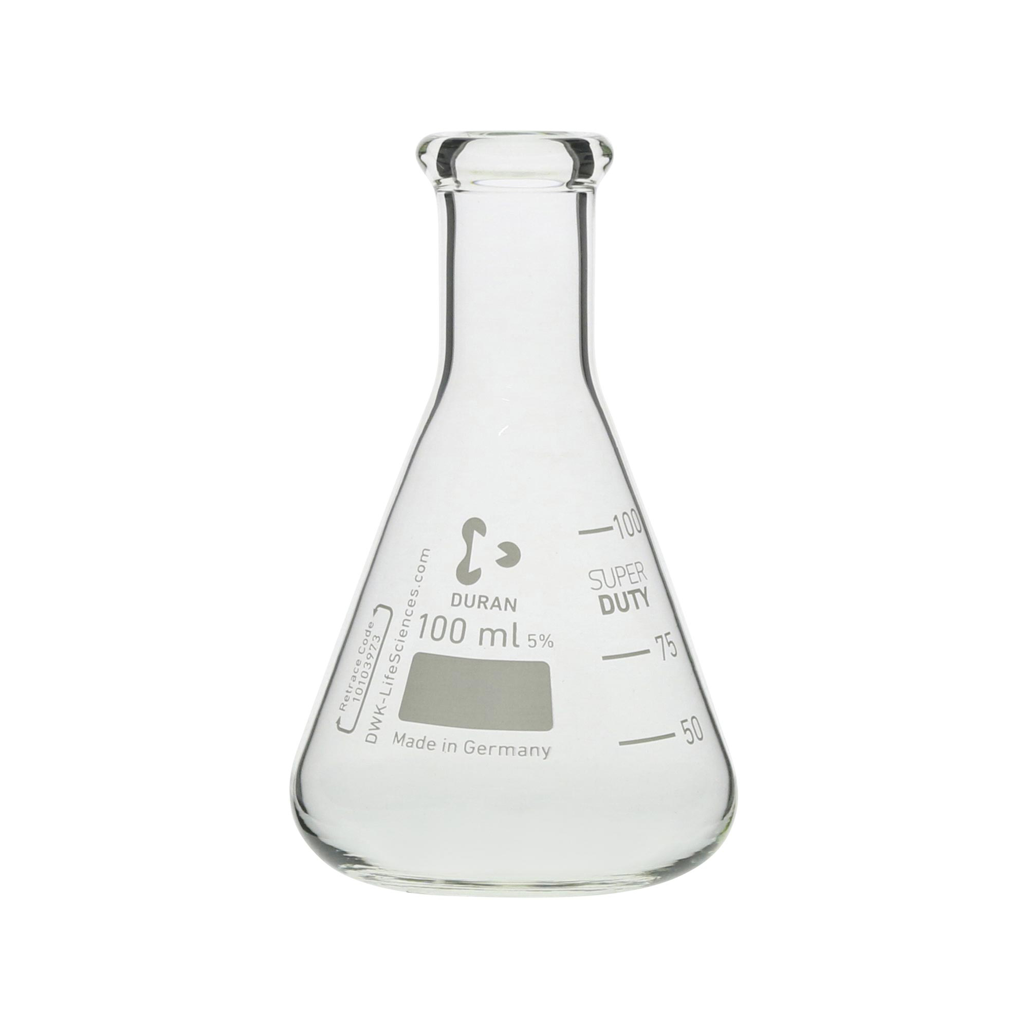 スーパー肉厚三角フラスコ 細口 100mL 10入