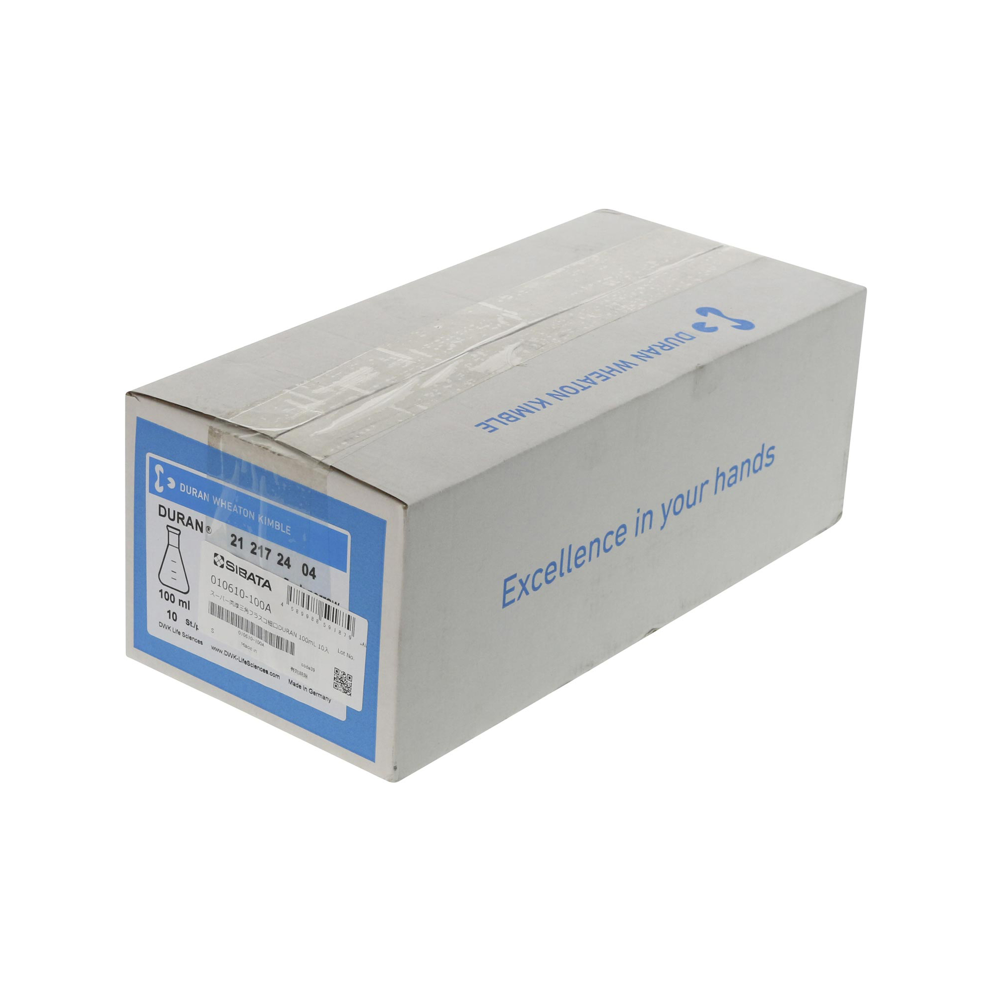 スーパー肉厚三角フラスコ 細口 100mL 10入