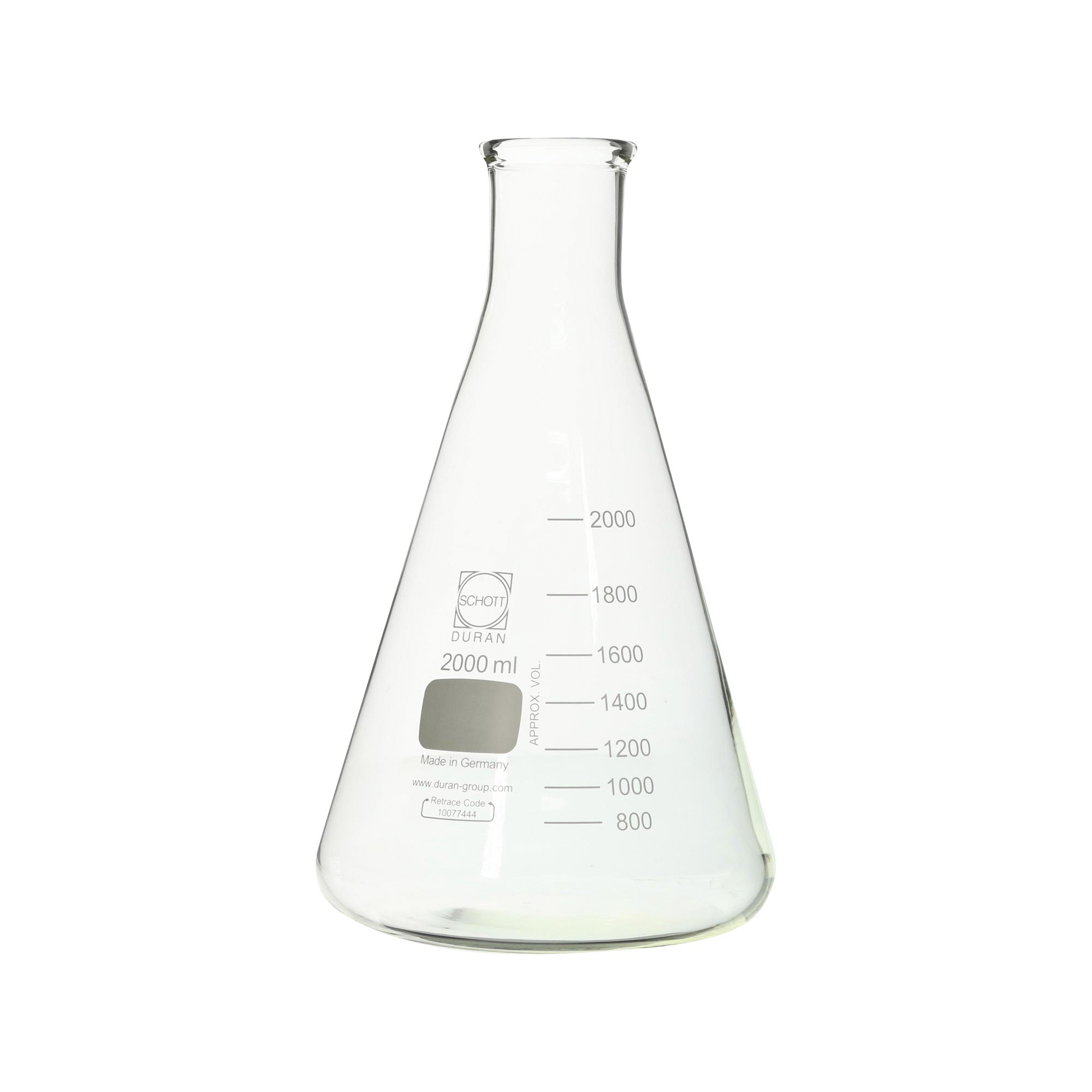 スーパー肉厚三角フラスコ 細口 2000mL 10入