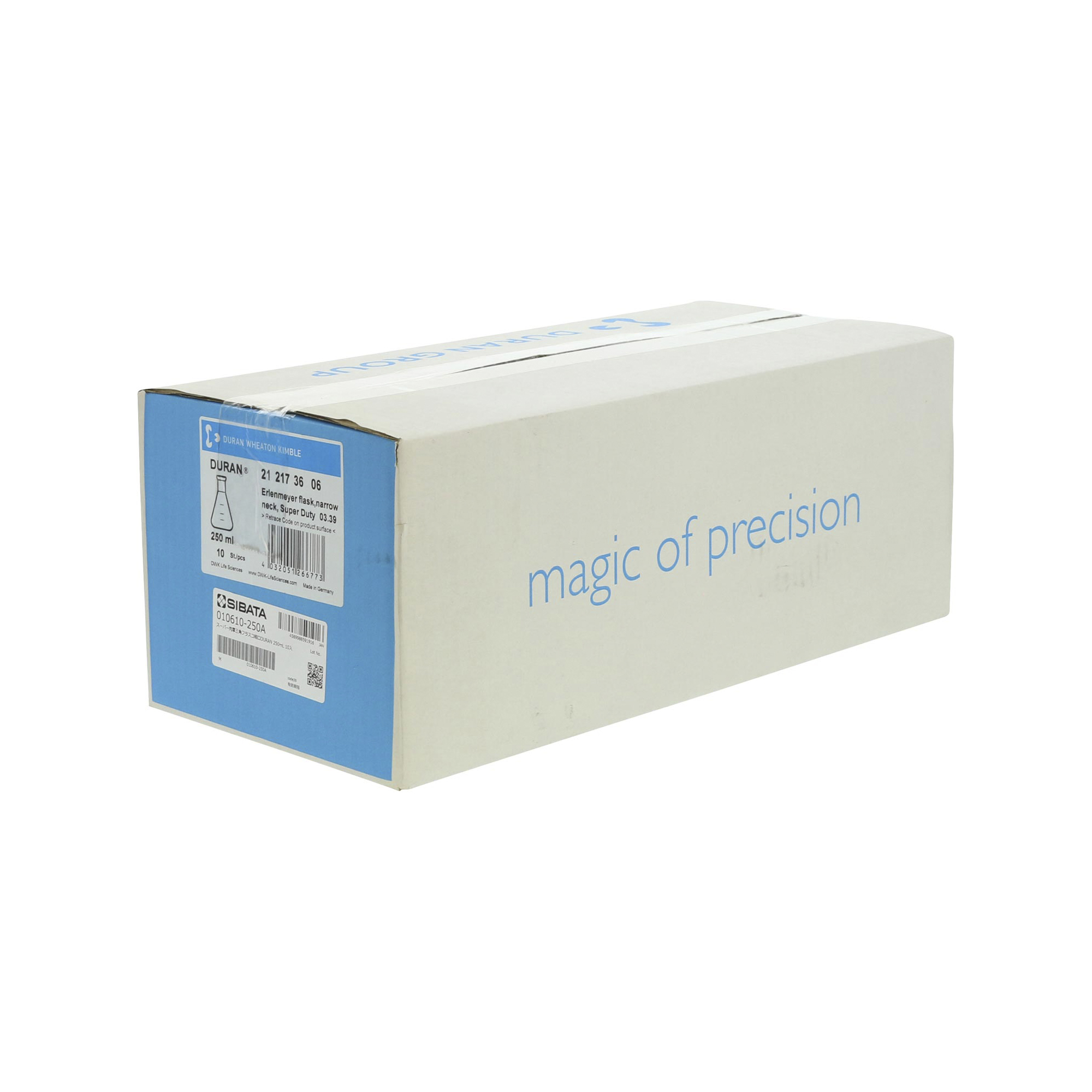 スーパー肉厚三角フラスコ 細口 250mL 10入
