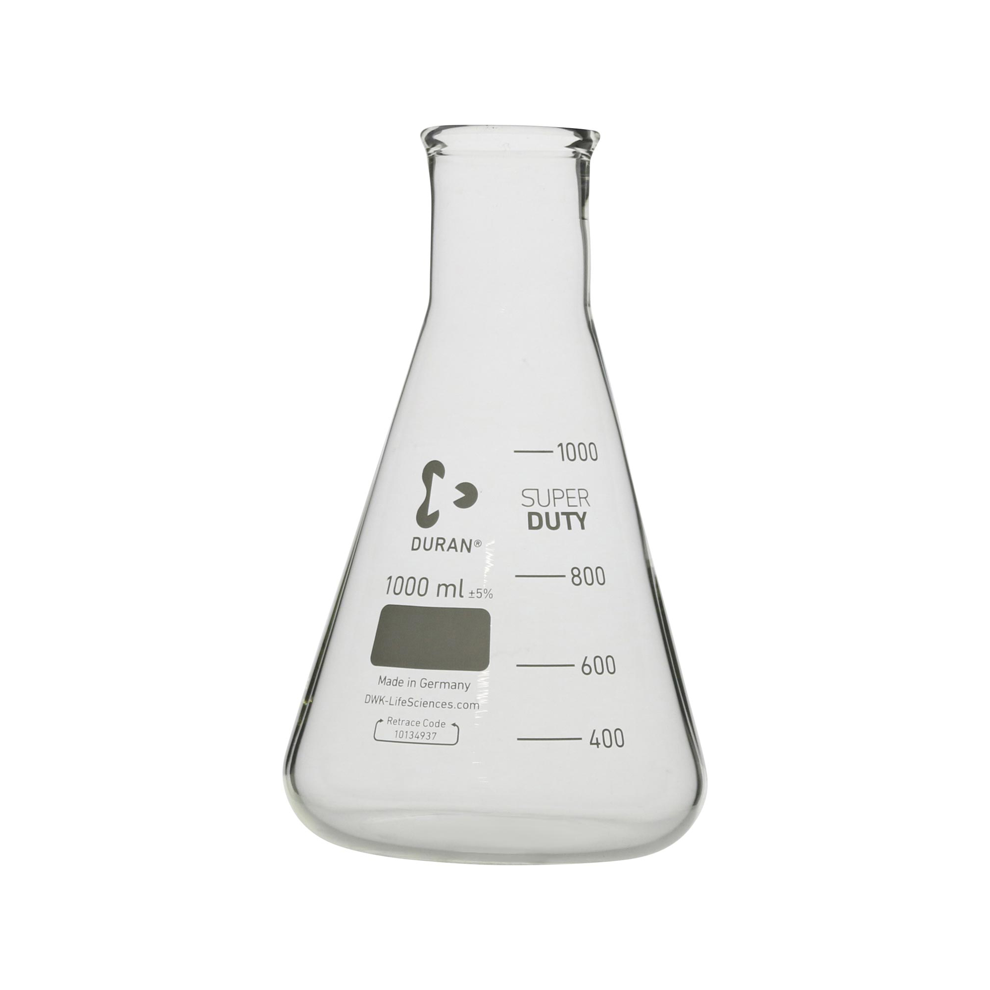 スーパー肉厚三角フラスコ 広口 1000mL 10入