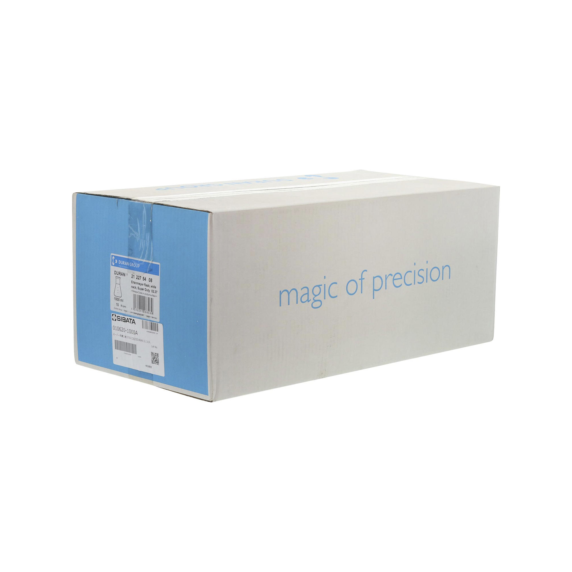 スーパー肉厚三角フラスコ 広口 1000mL 10入