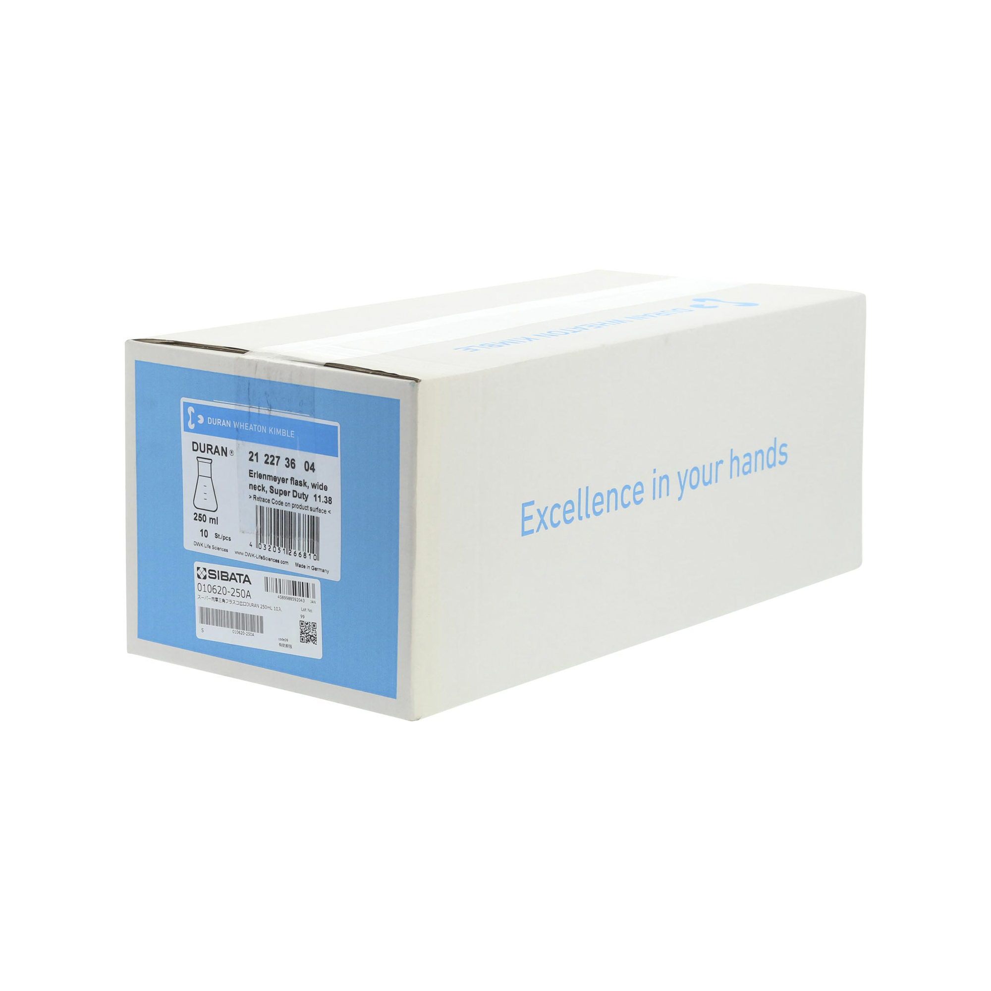 スーパー肉厚三角フラスコ 広口 250mL 10入