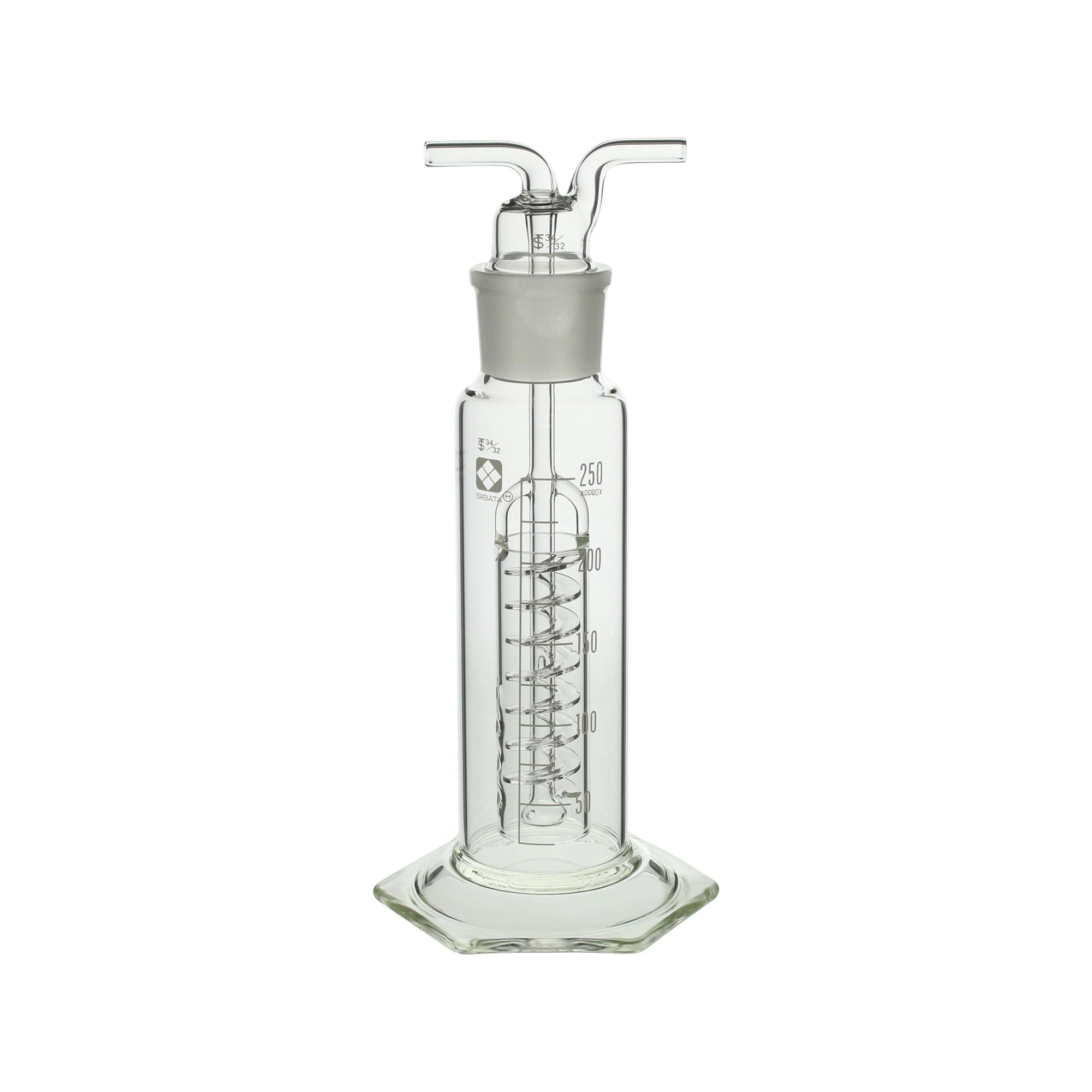 共通摺合ガス洗浄びん 市瀬式 250mL