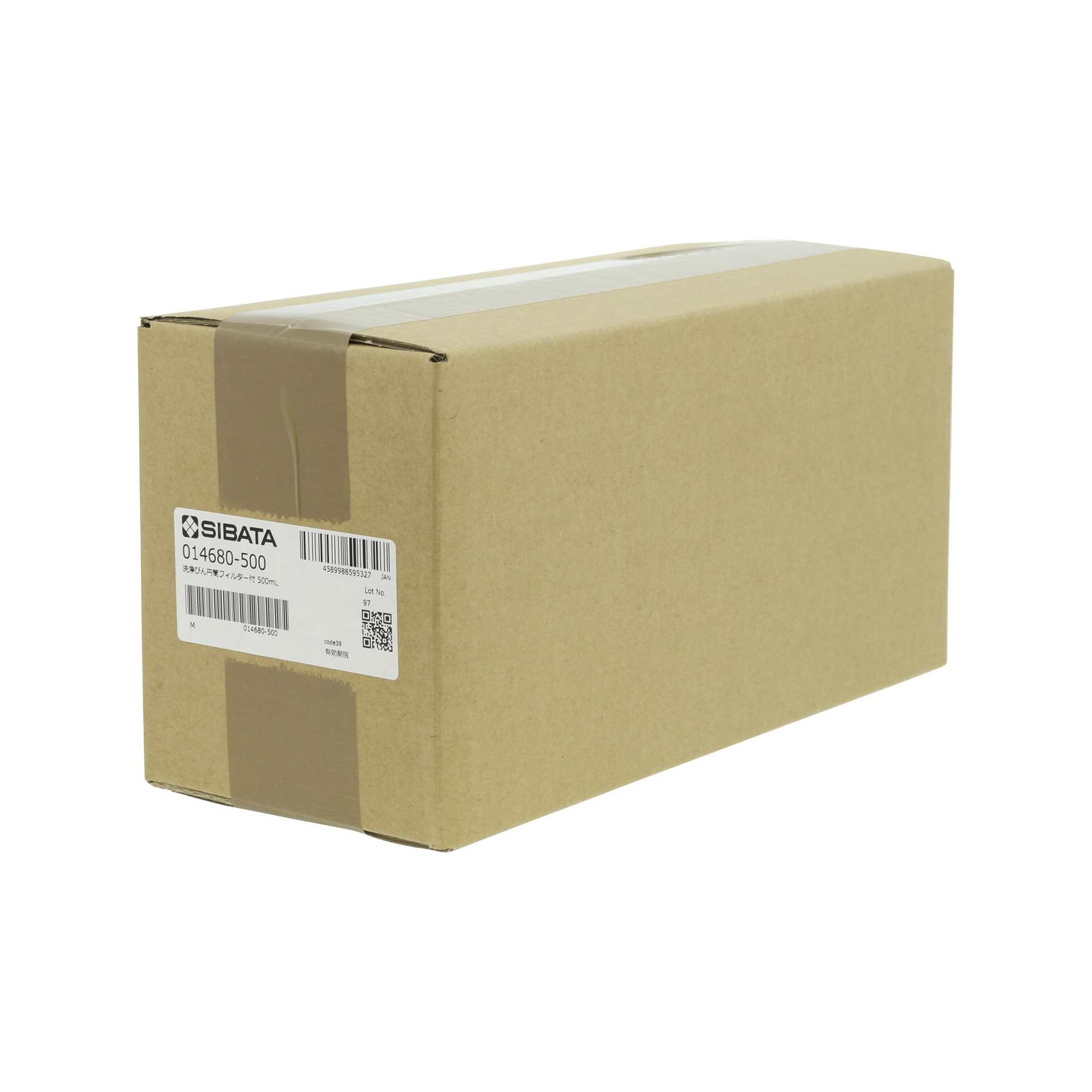 ねじ口洗浄びん 円筒フィルター付 500mL