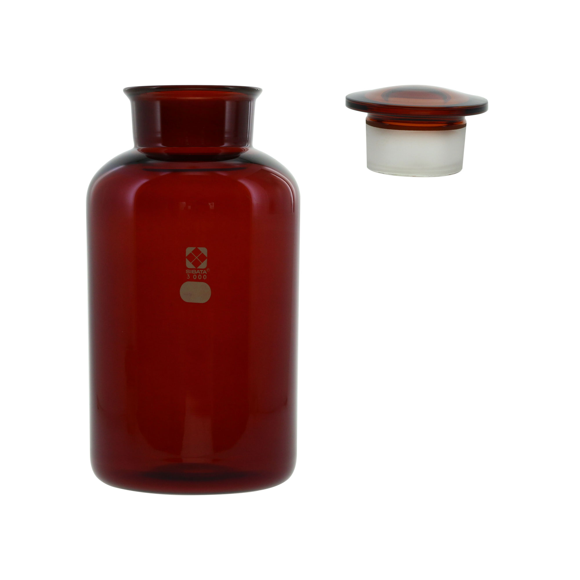 試薬びん 広口 茶褐色 3000mL