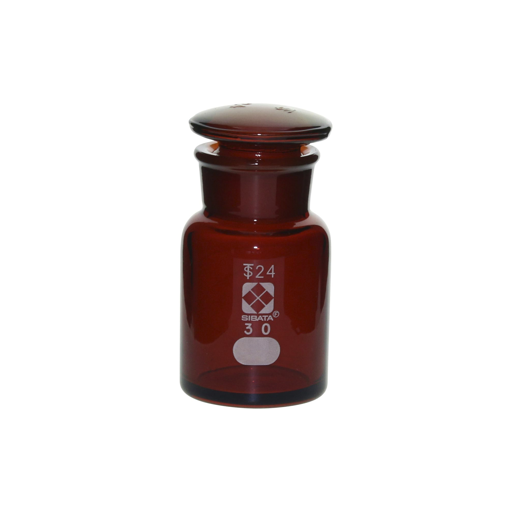 試薬びん 広口 茶褐色 30mL 10入