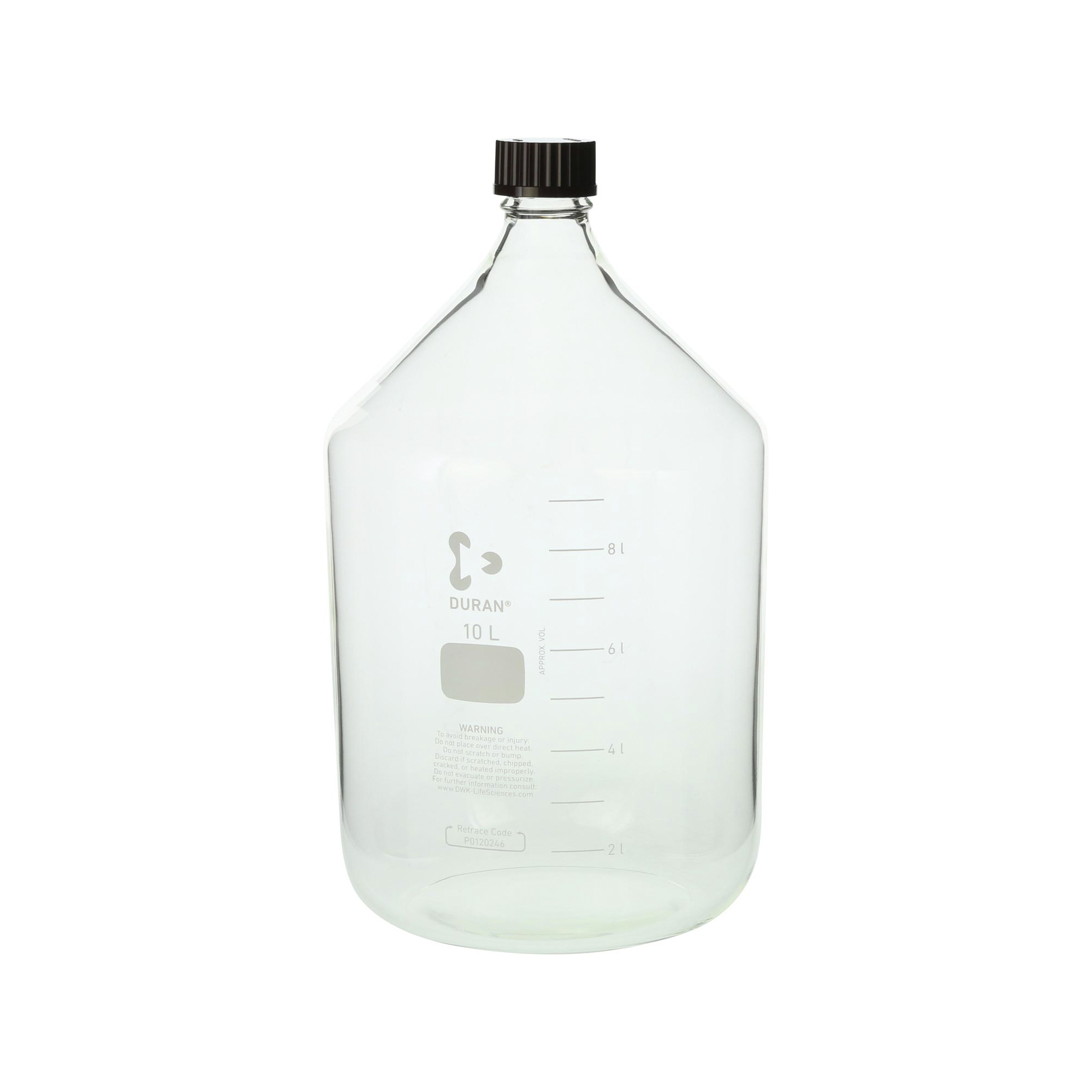 耐熱ねじ口びん 赤キャップ付 10000mL