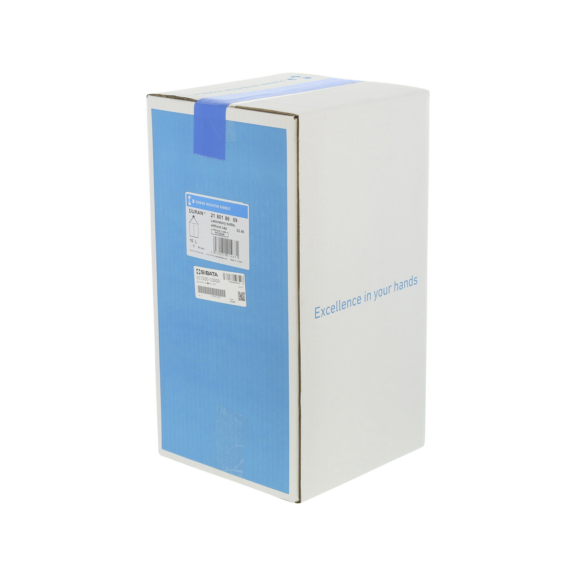 耐熱ねじ口びん 青キャップ付 10000mL