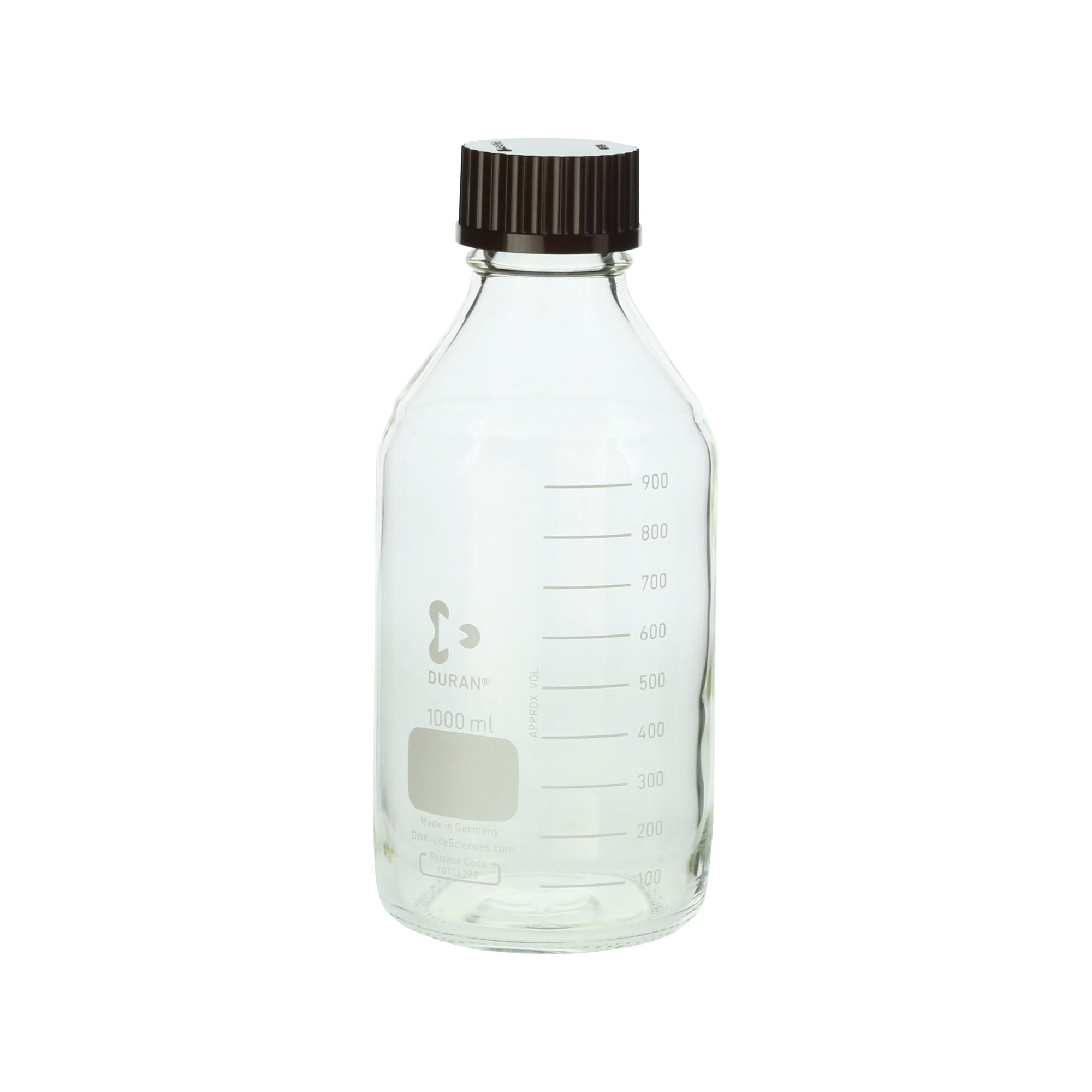 耐熱ねじ口びん 赤キャップ付 1000mL 10入