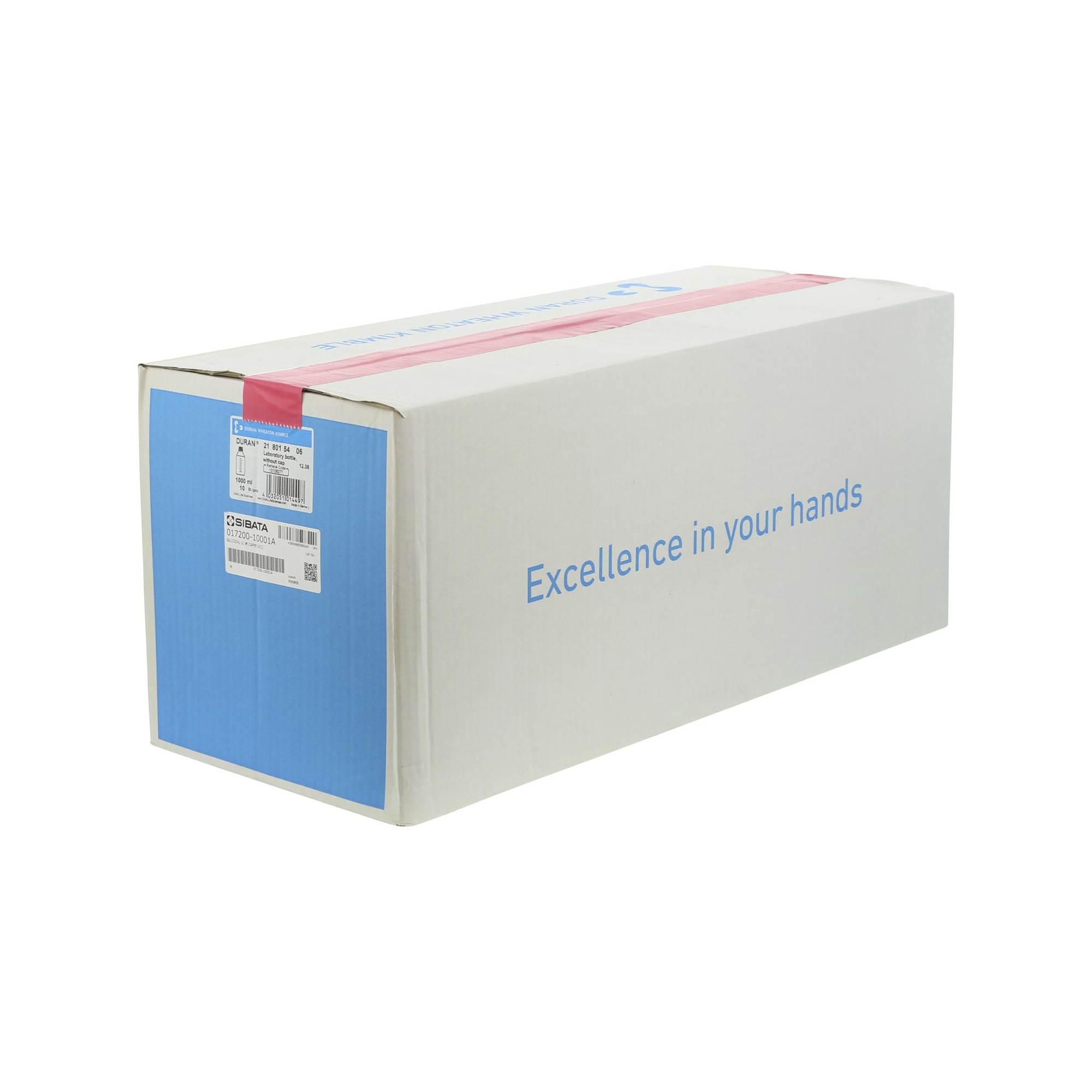 耐熱ねじ口びん 赤キャップ付 1000mL 10入