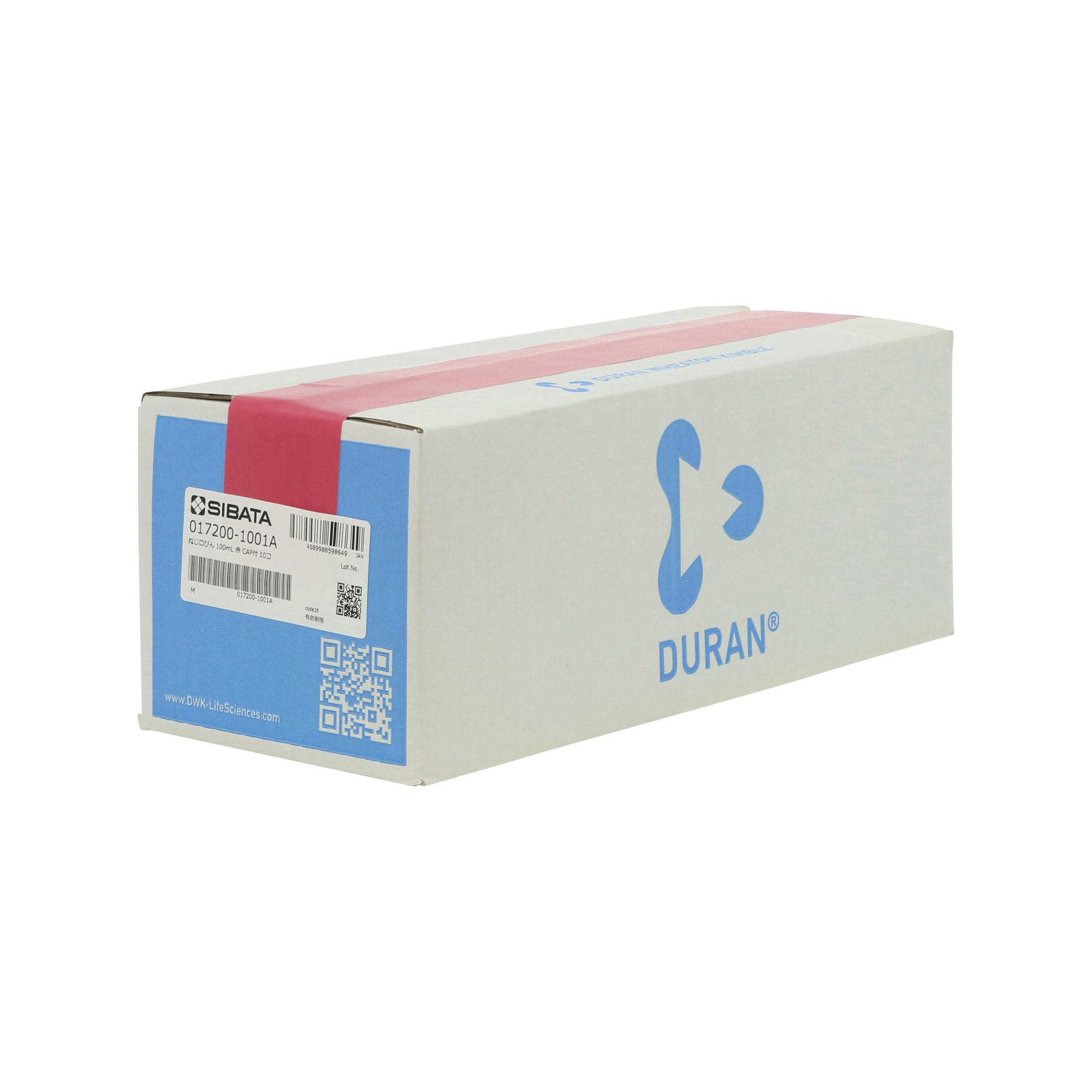 耐熱ねじ口びん 赤キャップ付 100mL 10入