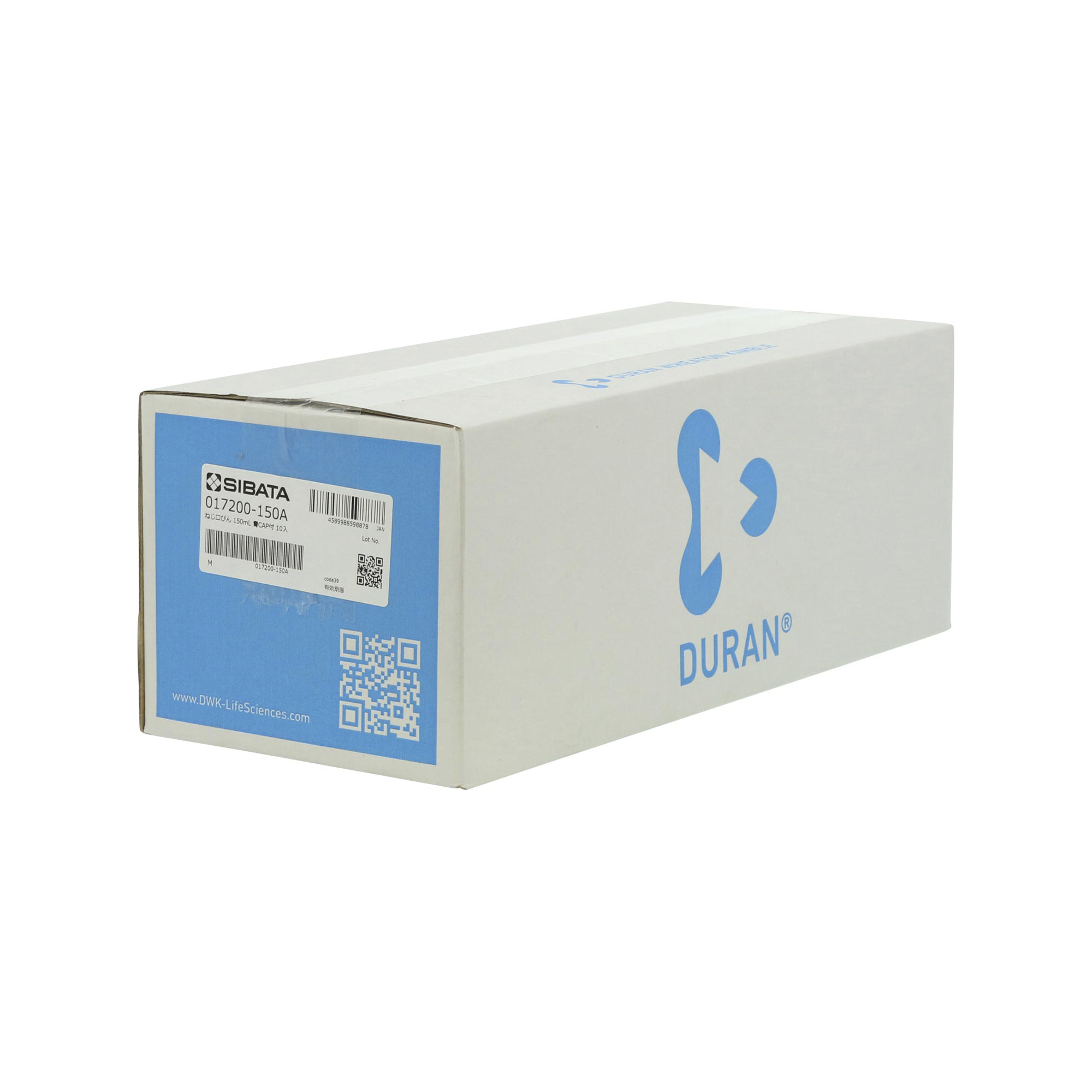 耐熱ねじ口びん 青キャップ付 150mL 10入