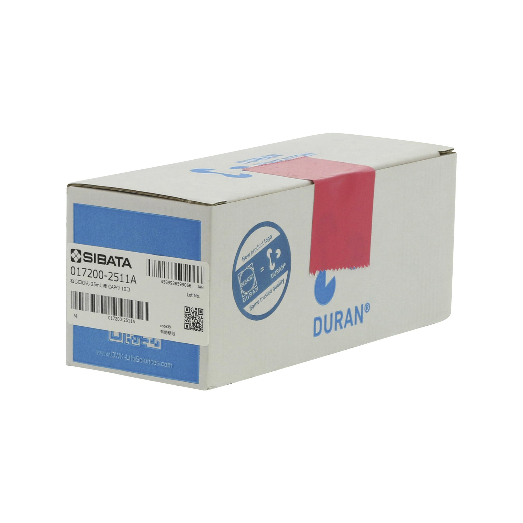 耐熱ねじ口びん 赤キャップ付 25mL 10入