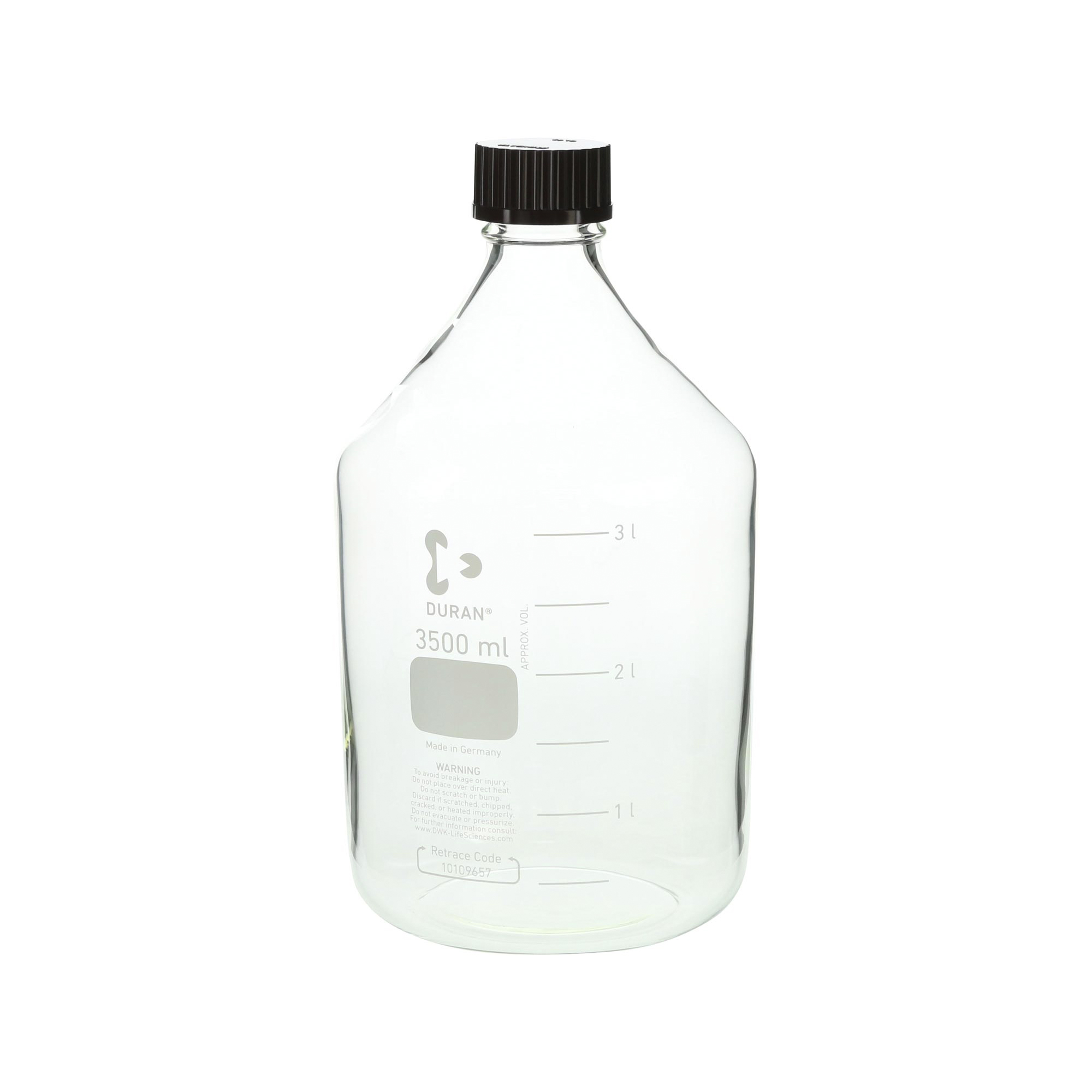 耐熱ねじ口びん 赤キャップ付 3500mL