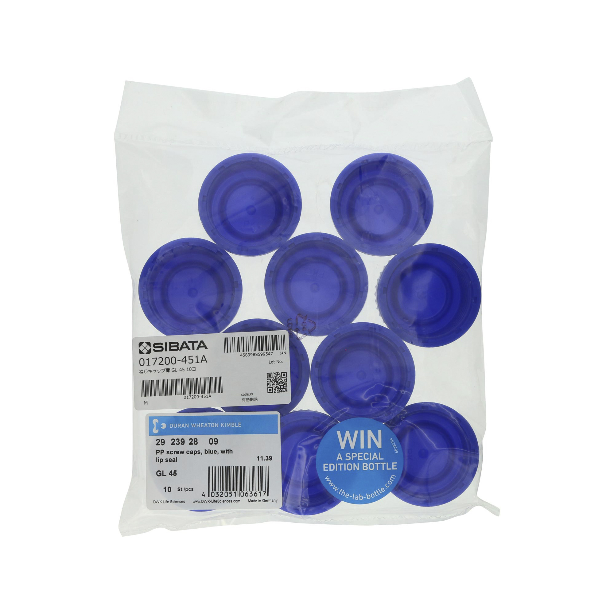青キャップ ねじ口びん用 GL-45 10入