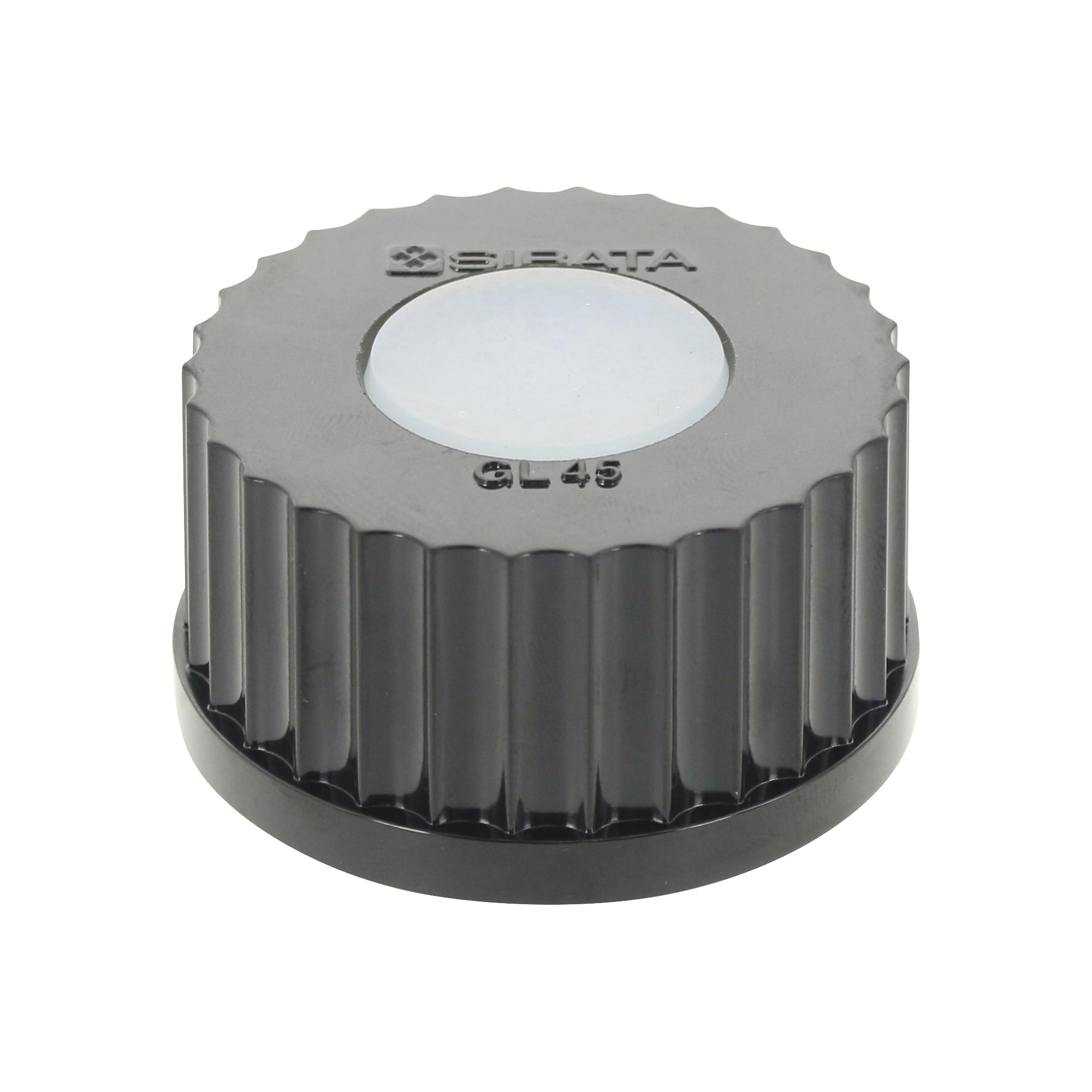 黒キャップ 穴あき ねじ口びん用 GL-45 5入