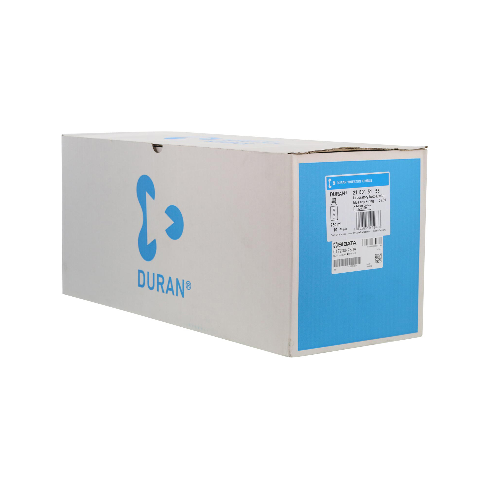 耐熱ねじ口びん 青キャップ付 750mL 10入