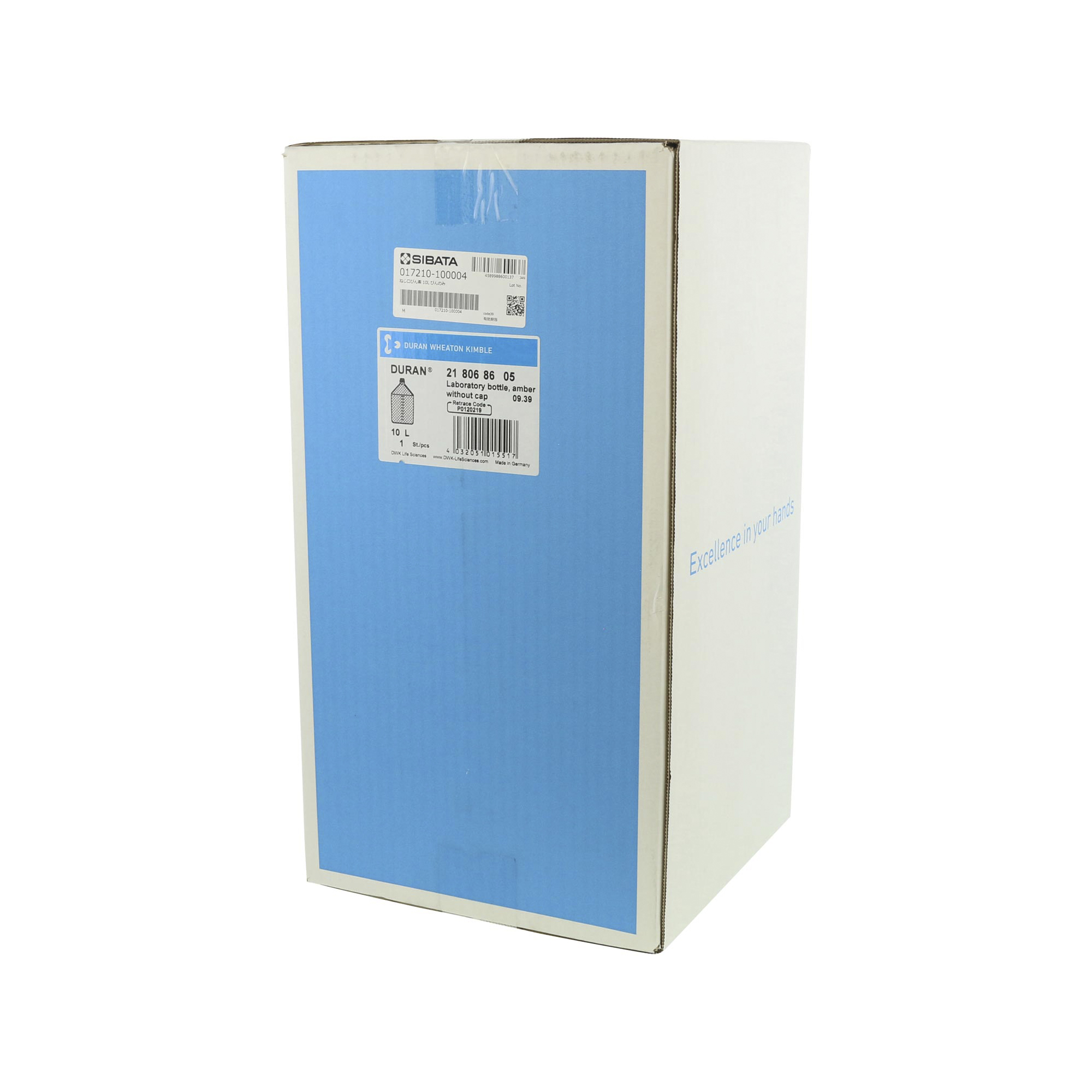 耐熱ねじ口びん 茶褐色 びんのみ 10000mL