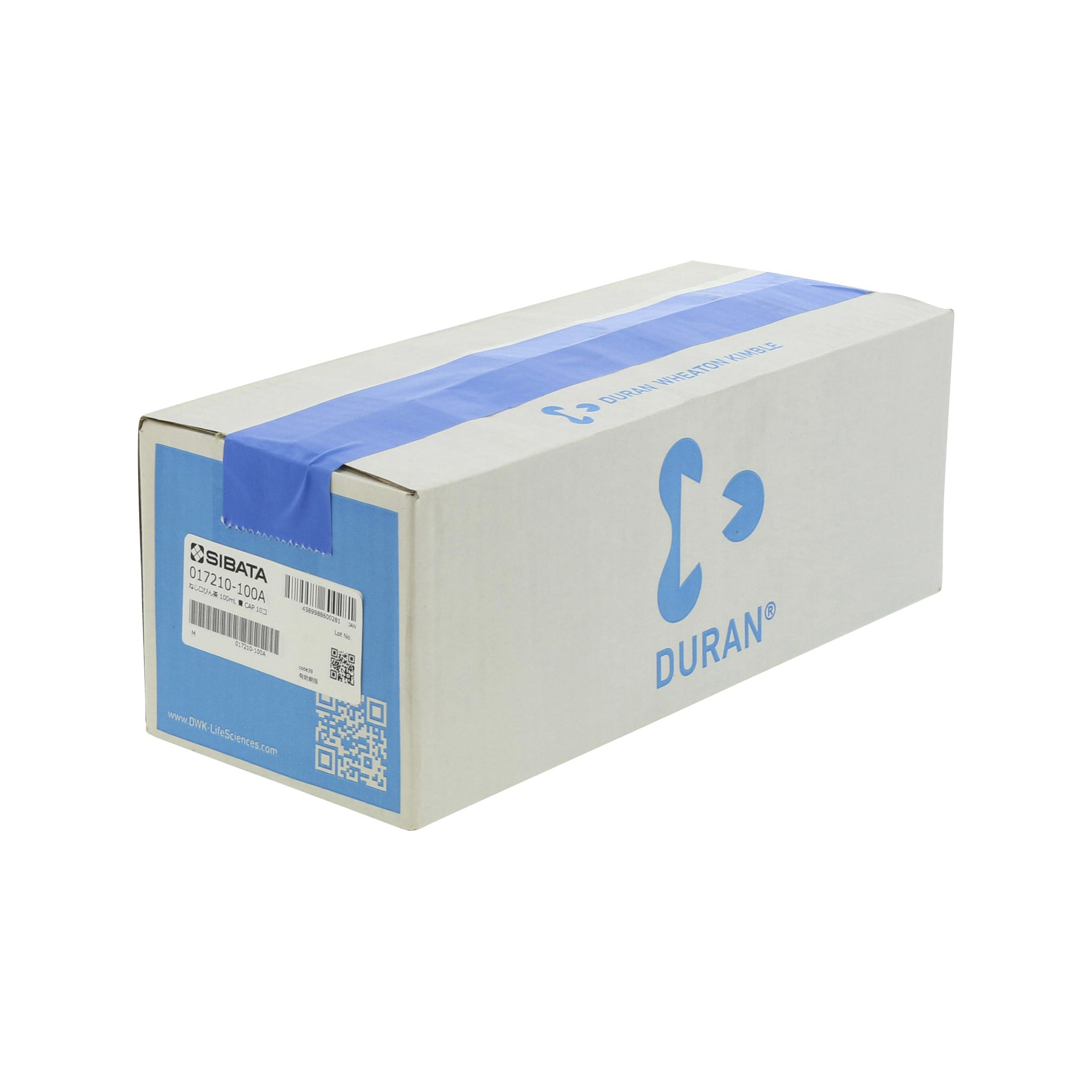 耐熱ねじ口びん 茶褐色 青キャップ付 100mL 10入