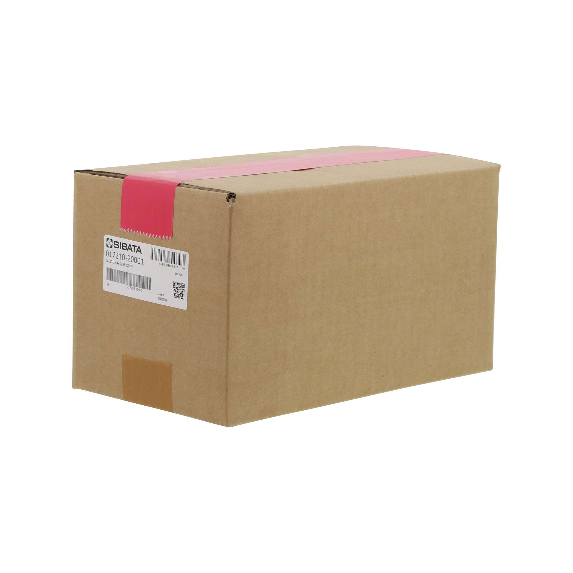 耐熱ねじ口びん 茶褐色 赤キャップ付 2000mL