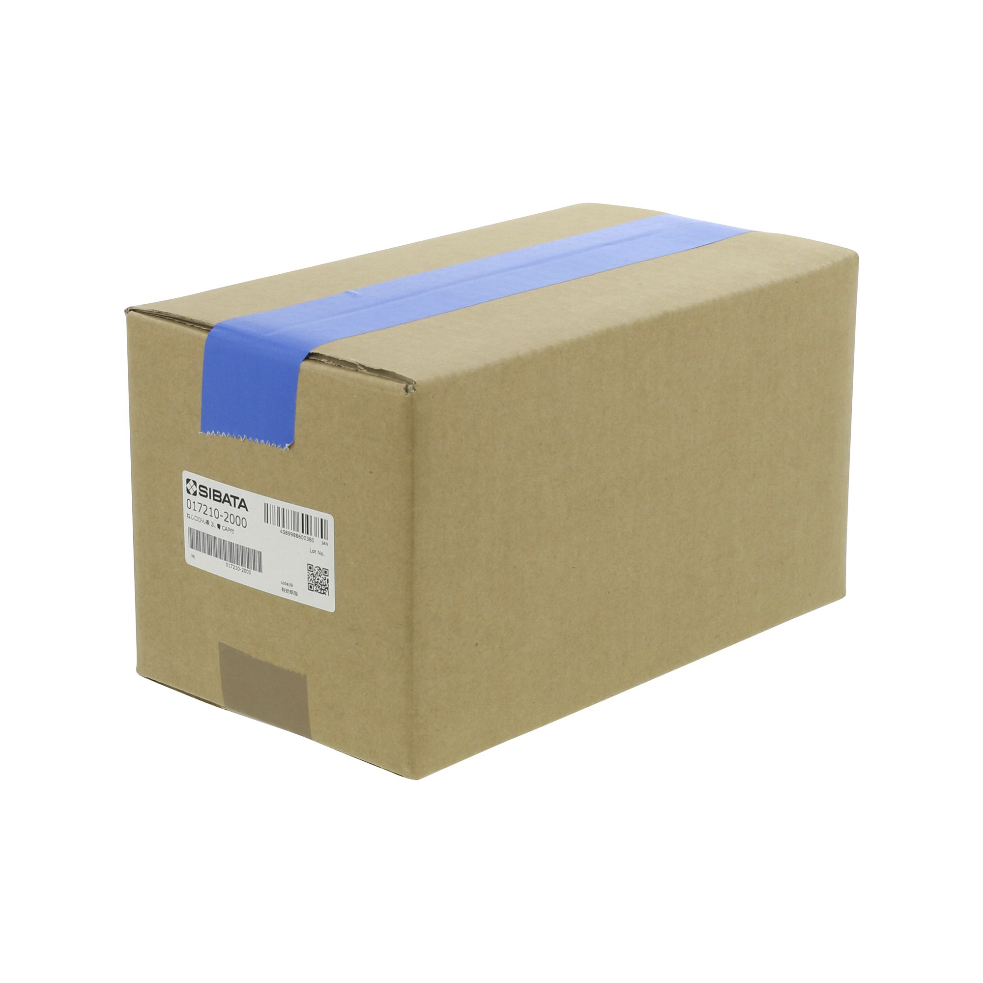 耐熱ねじ口びん 茶褐色 青キャップ付 2000mL