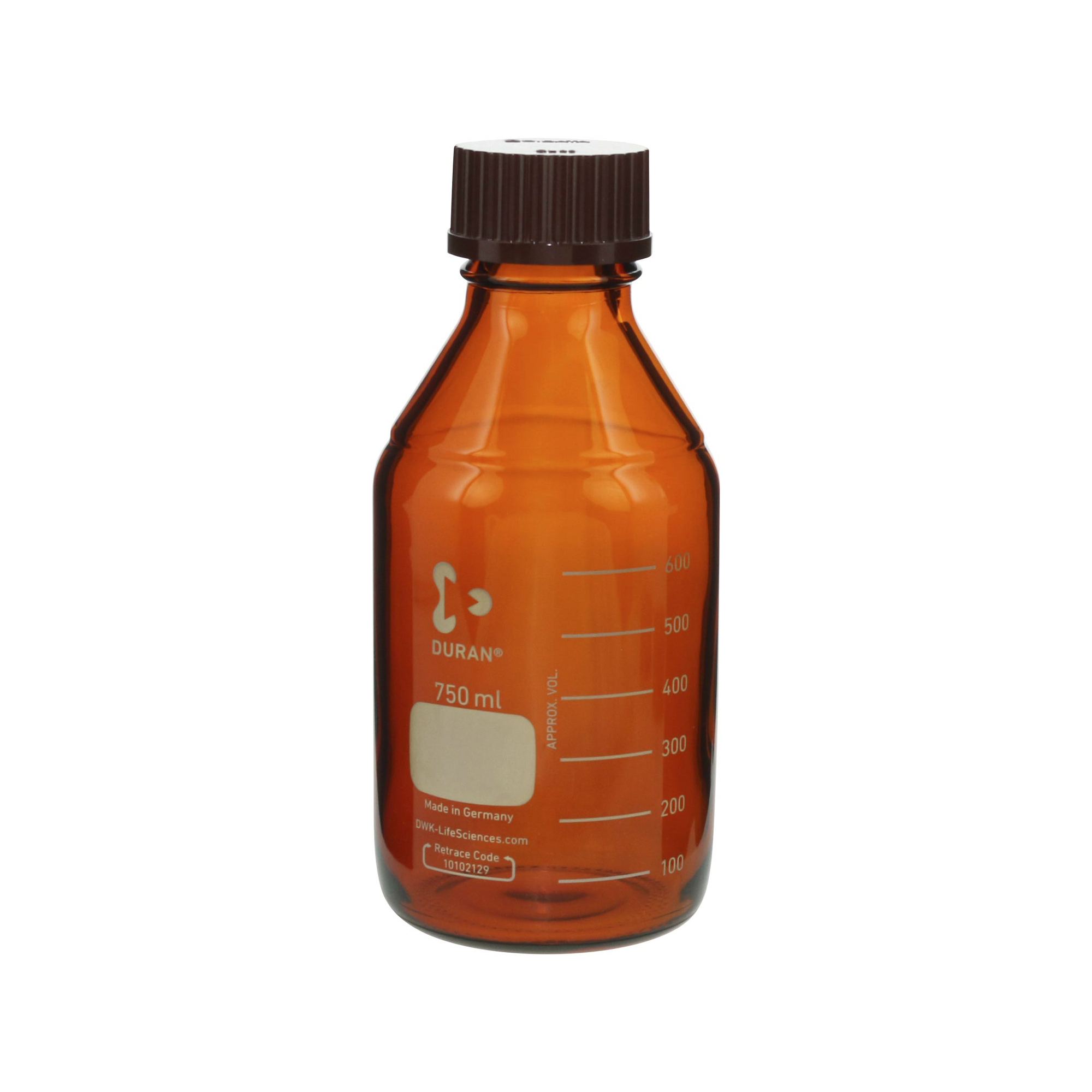 耐熱ねじ口びん 茶褐色 赤キャップ付 750mL 10入