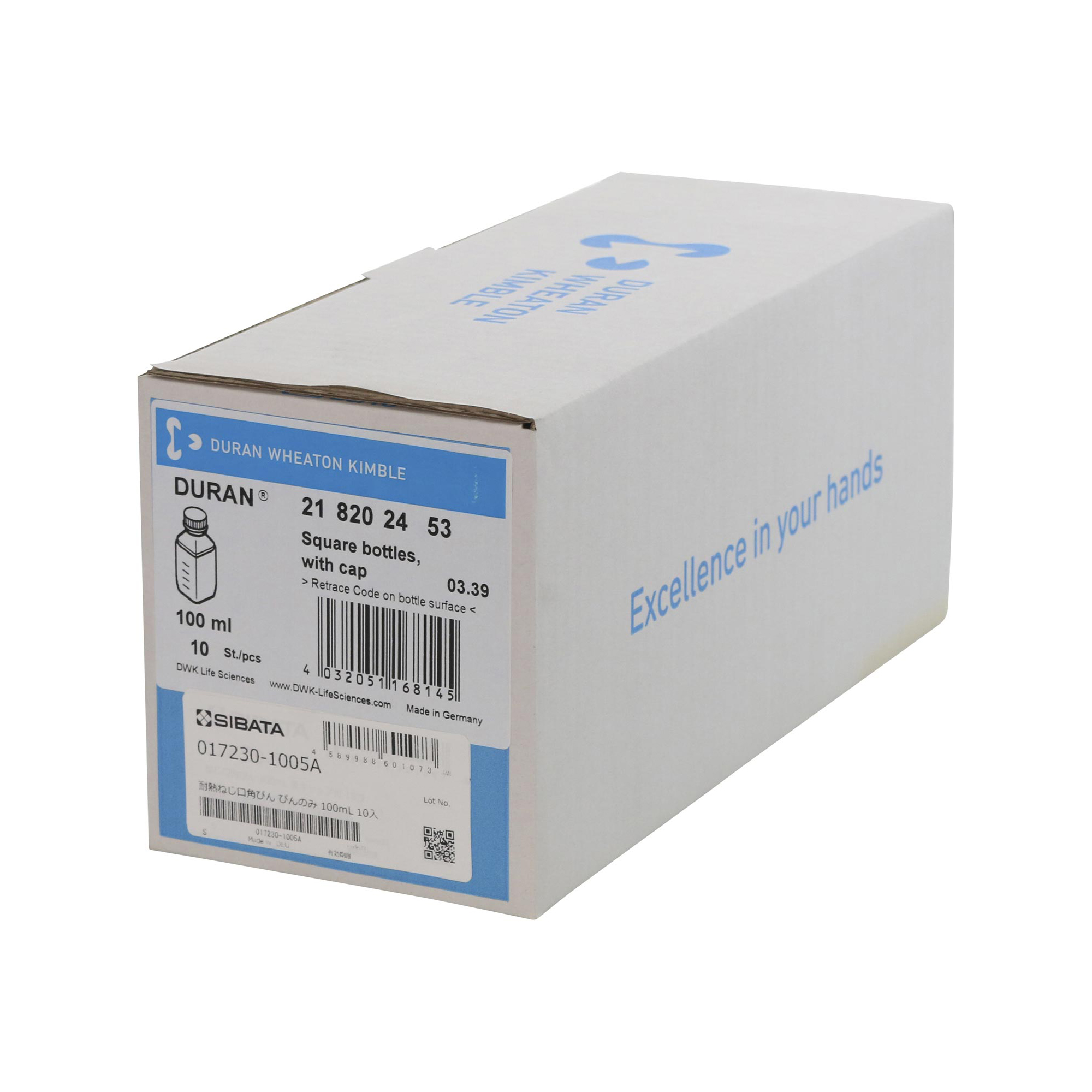 耐熱ねじ口角びん びんのみ 100mL 10入